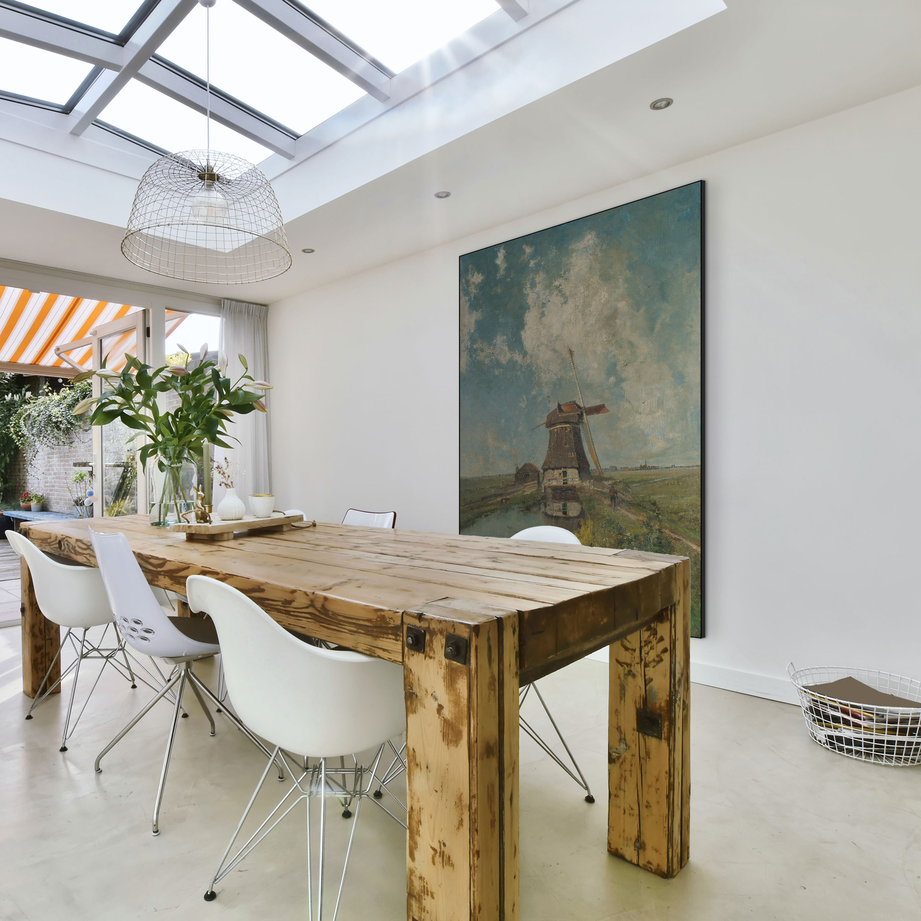 Een molen aan een poldervaart - Paul Joseph Constantin Gabriël - Rijksmuseum - Afbeelding 3