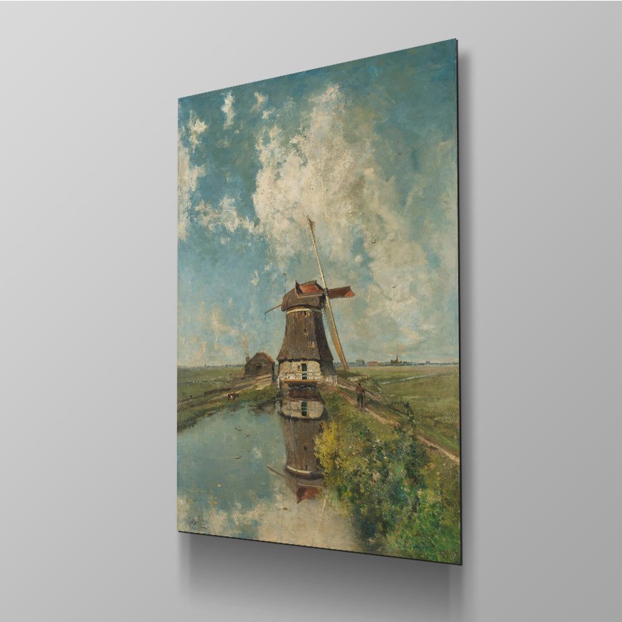 Een molen aan een poldervaart - Paul Joseph Constantin Gabriël - Rijksmuseum - Afbeelding 4