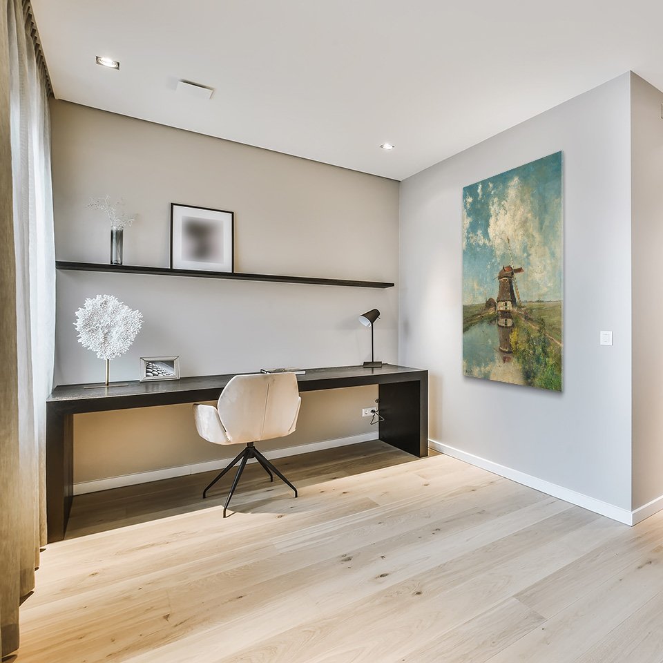 Een molen aan een poldervaart - Paul Joseph Constantin Gabriël - Rijksmuseum - Afbeelding 9