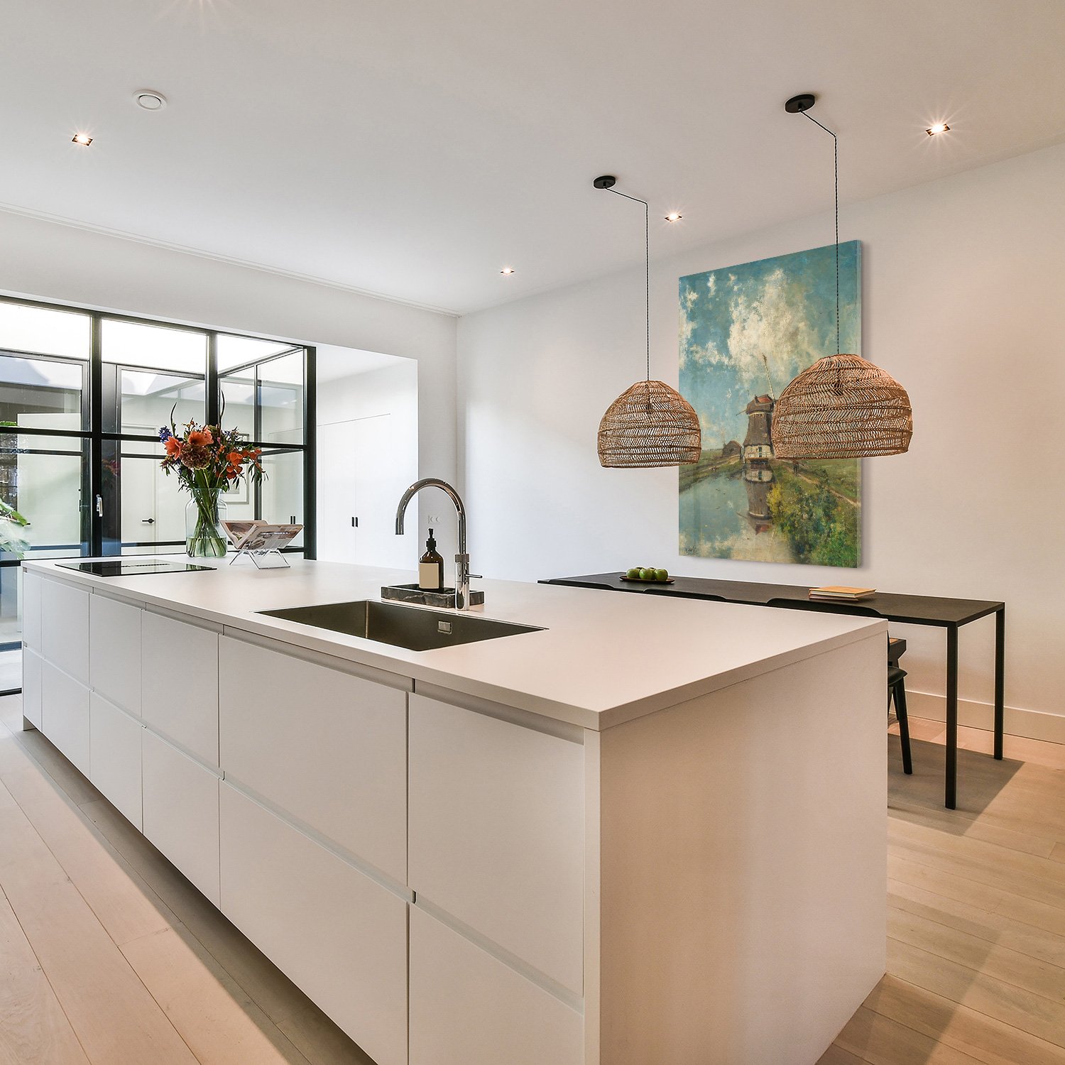 Een molen aan een poldervaart - Paul Joseph Constantin Gabriël - Rijksmuseum - Afbeelding 2