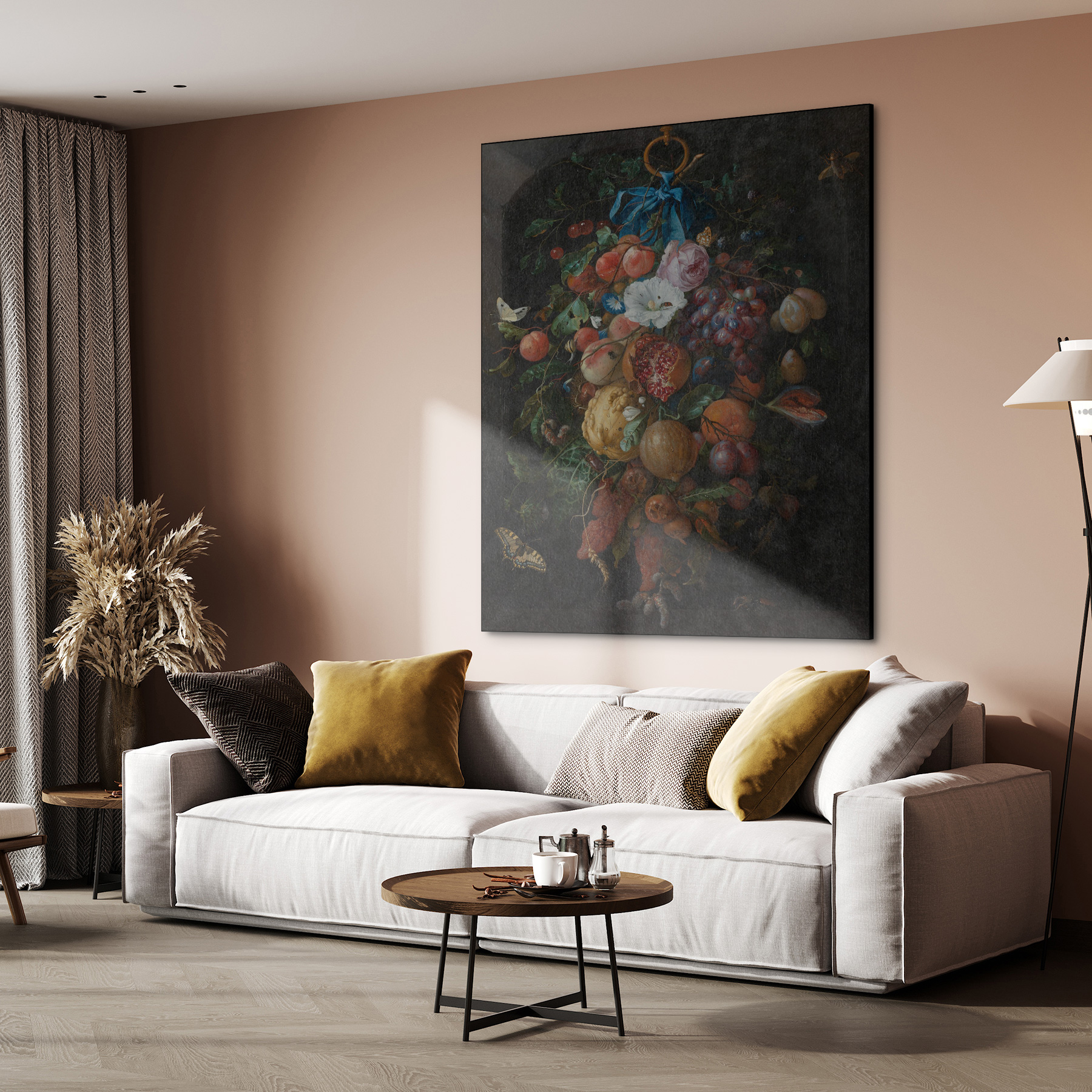 Festoen van vruchten en bloemen, Jan Davidsz. de Heem - Rijksmuseum - Afbeelding 5