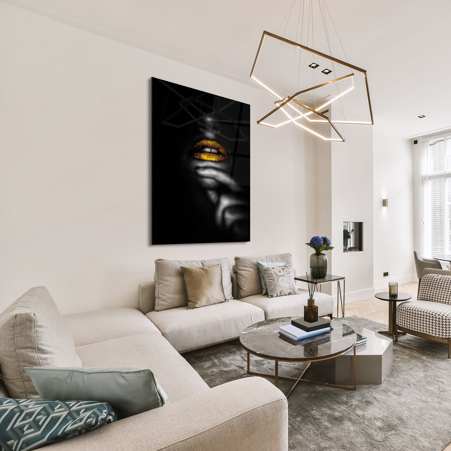 Gold Lips Black Woman - Afbeelding 2