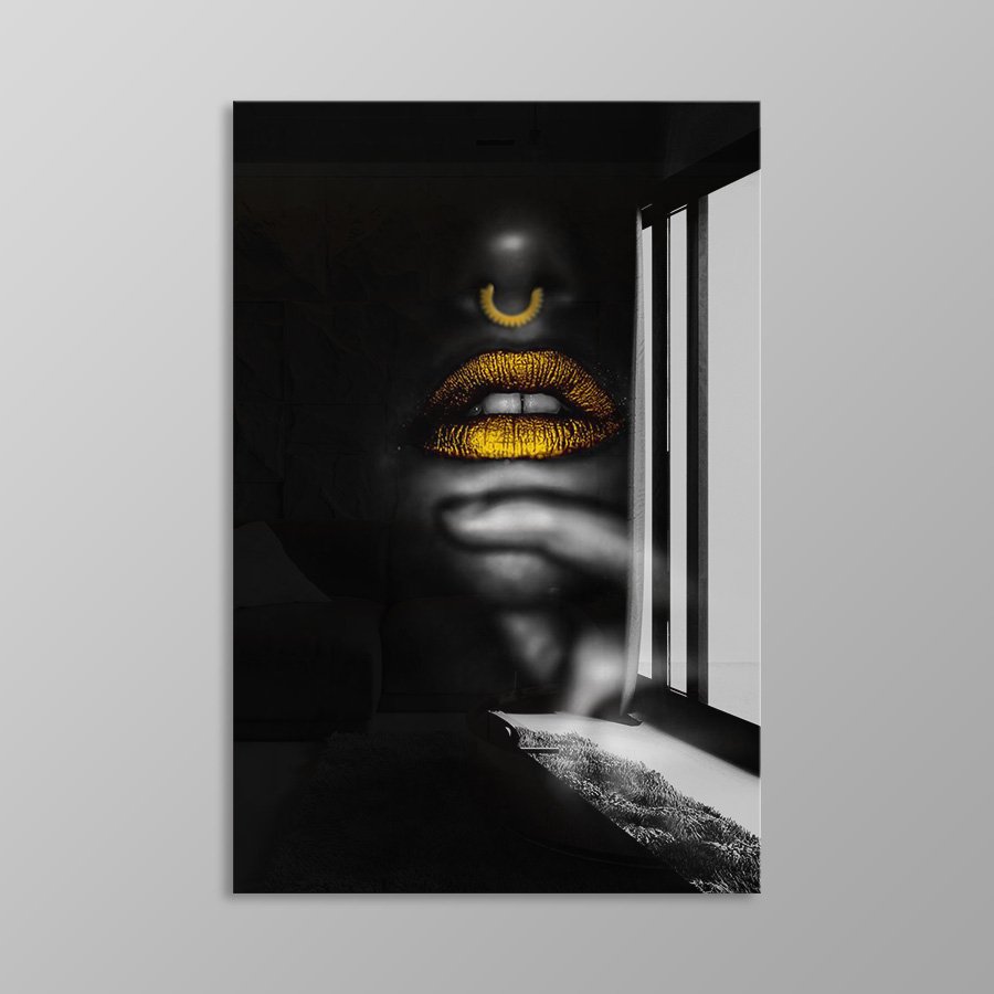 Gold Lips Black Woman - Afbeelding 10
