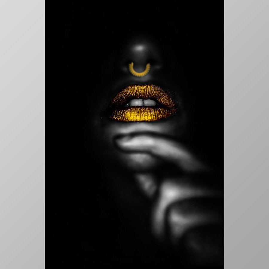 Gold Lips Black Woman - Afbeelding 11