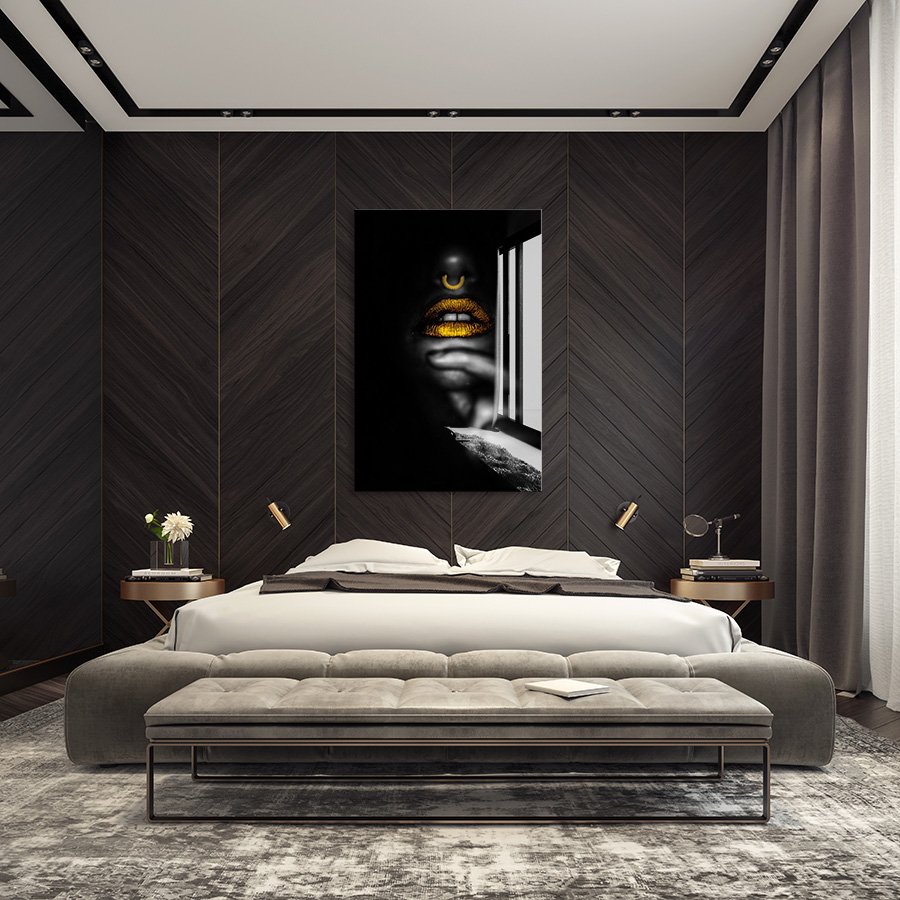 Gold Lips Black Woman - Afbeelding 15