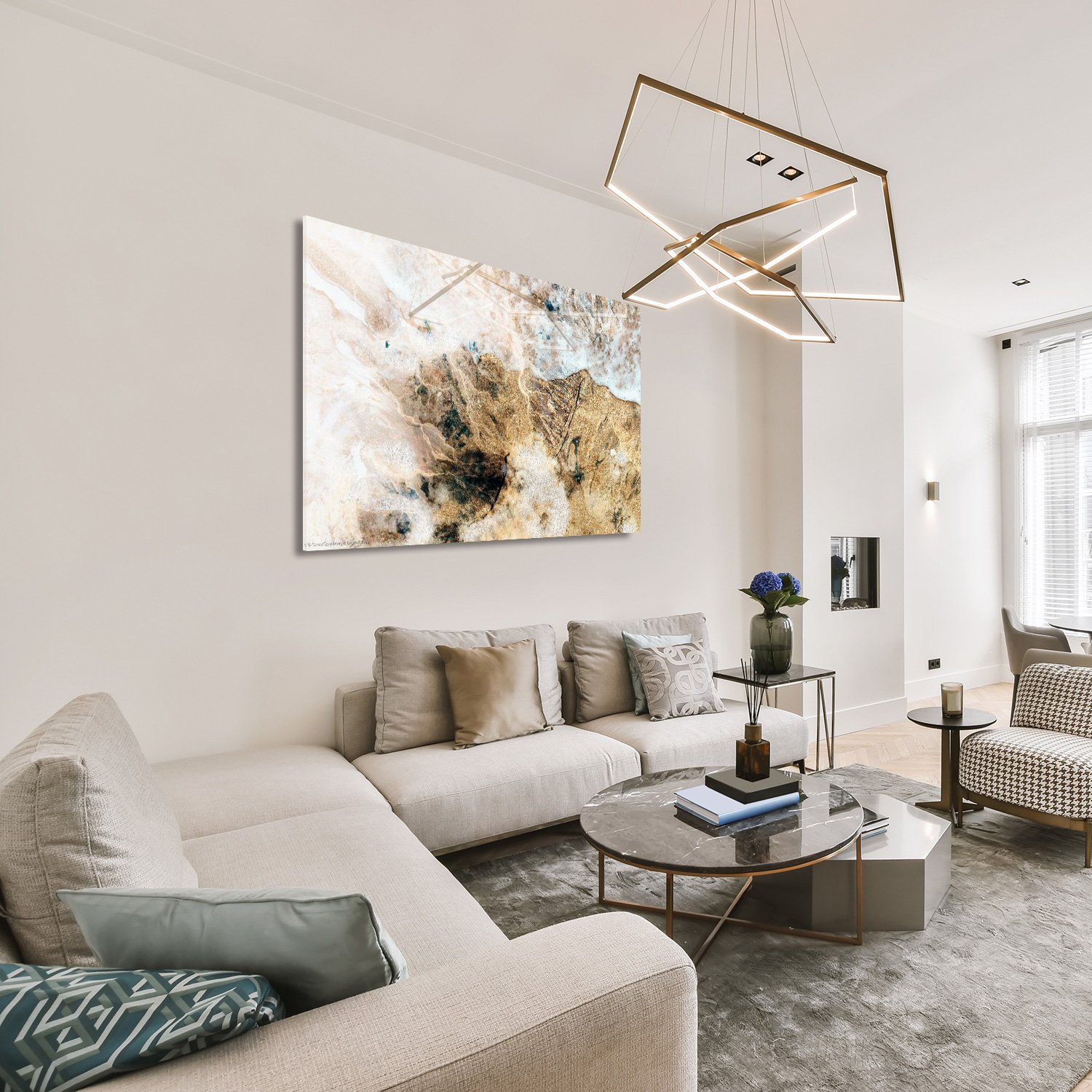 Golden Coastal Abstract - Afbeelding 6