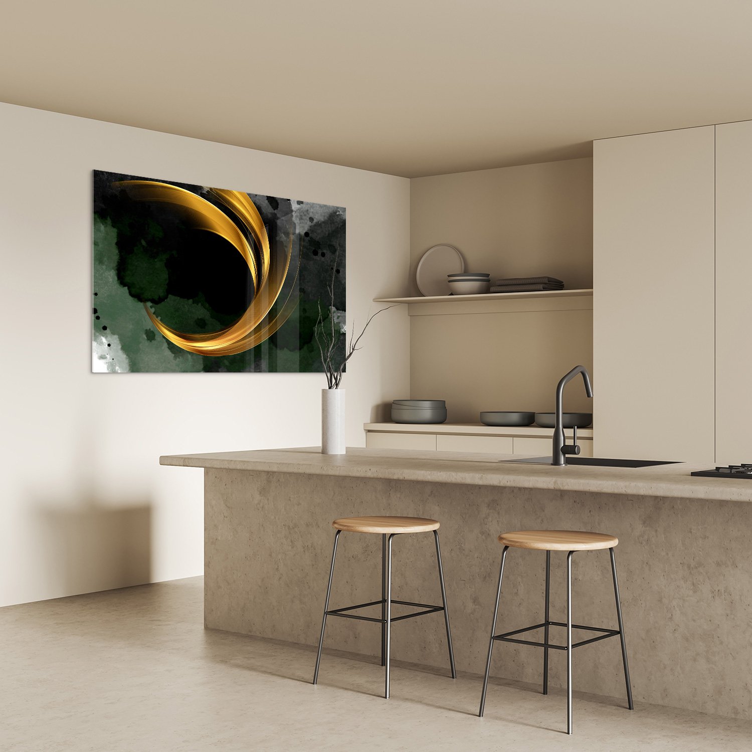 Golden Crescent Abstract - Afbeelding 3