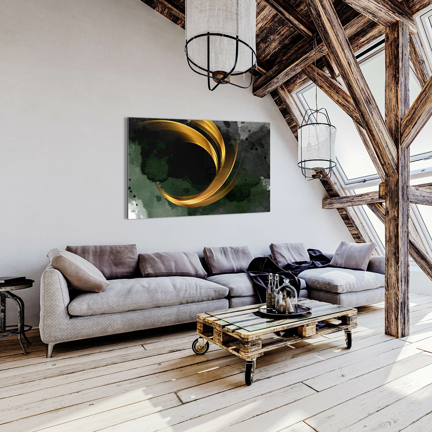 Golden Crescent Abstract - Afbeelding 8