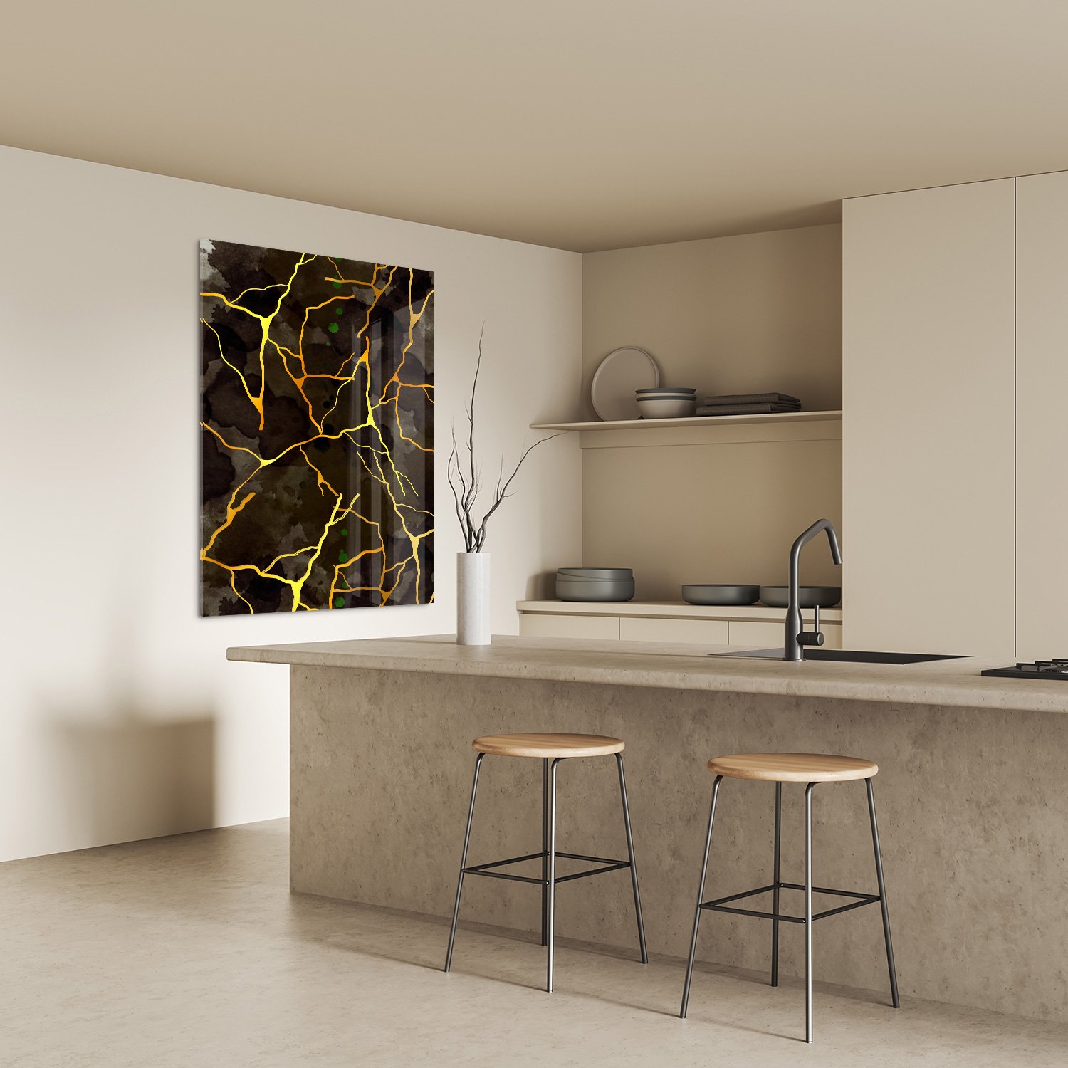 Golden Lines Abstract - Afbeelding 3