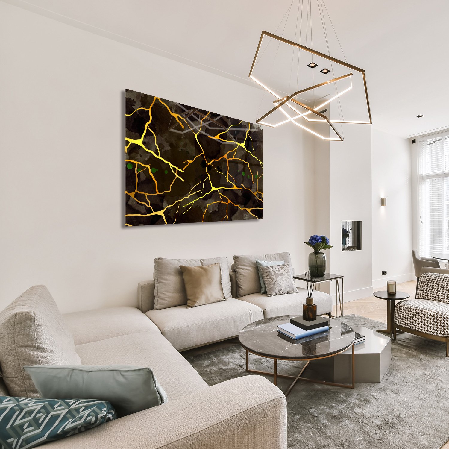 Golden Lines Abstract - Afbeelding 5