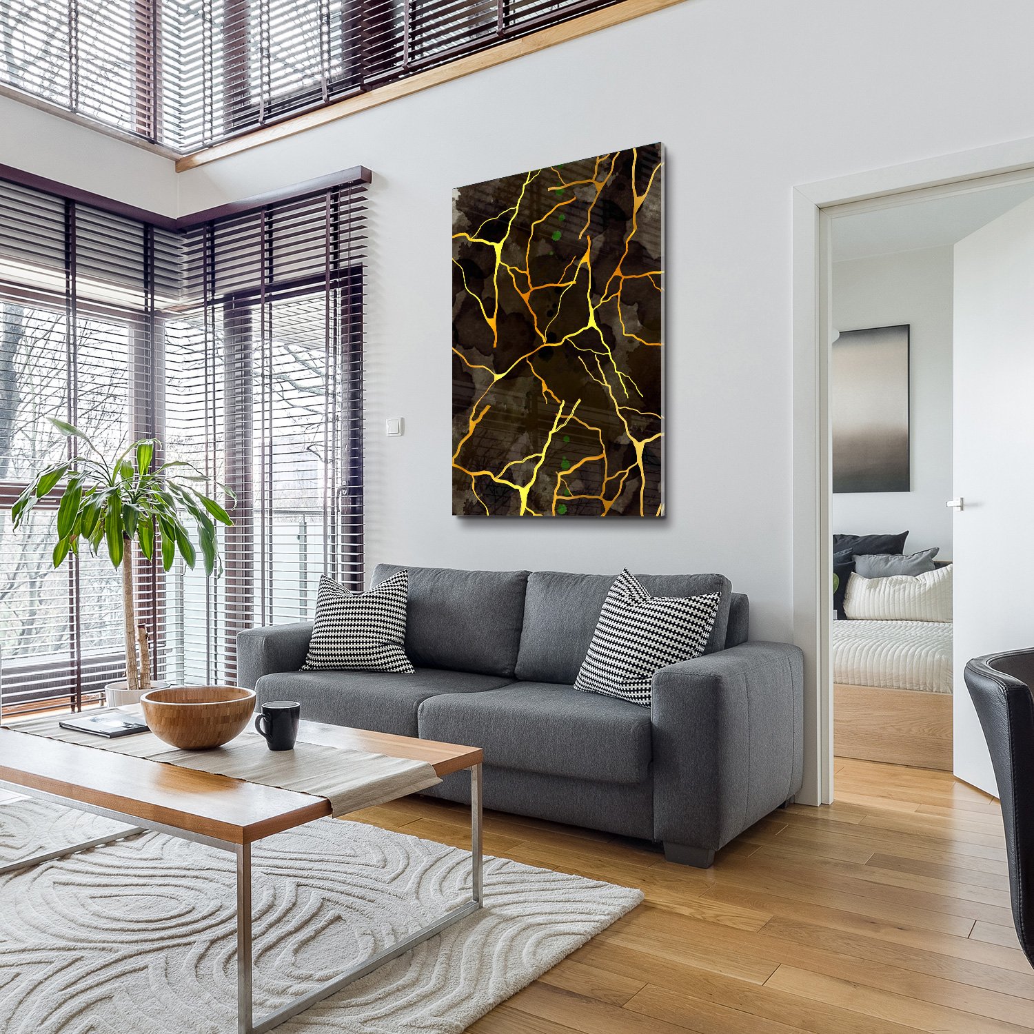 Golden Lines Abstract - Afbeelding 6