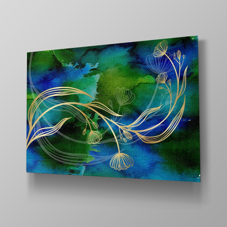 Golden Plant Abstract - Afbeelding 2