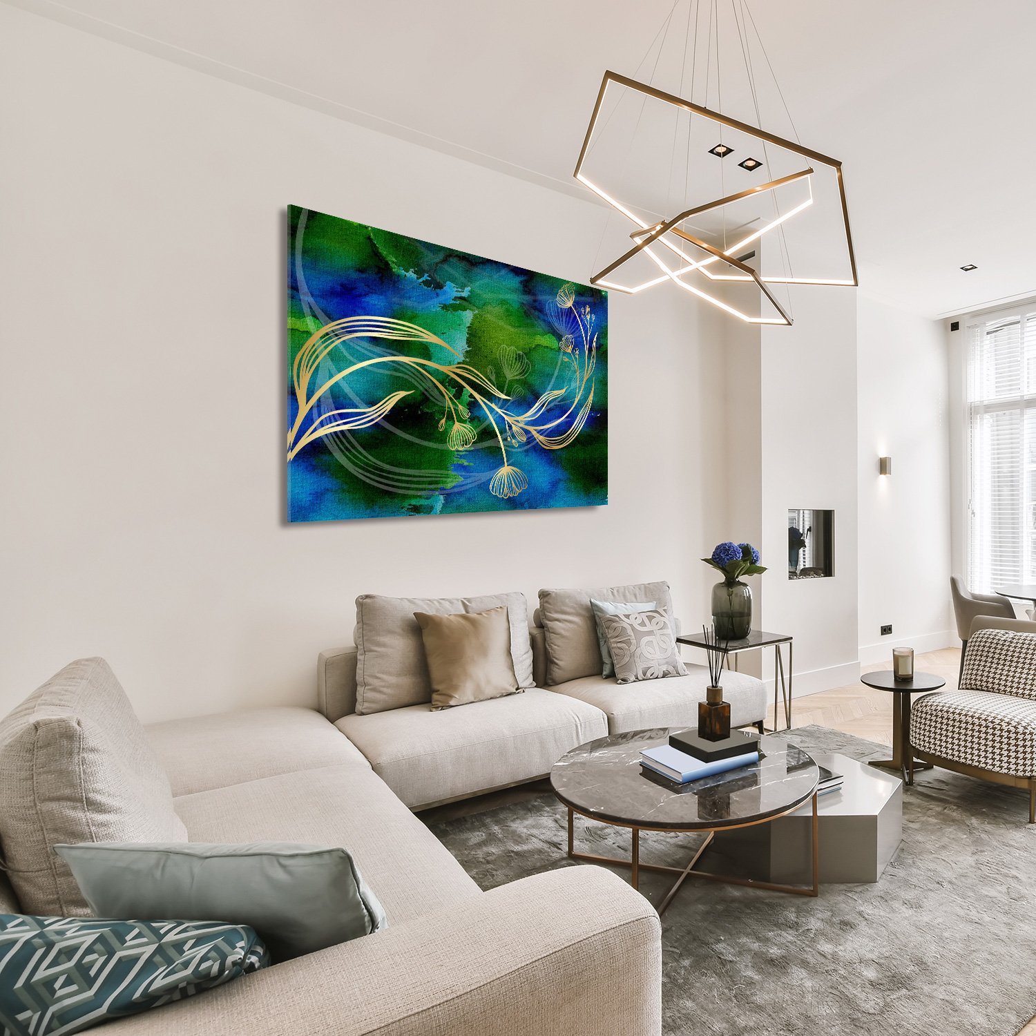 Golden Plant Abstract - Afbeelding 9