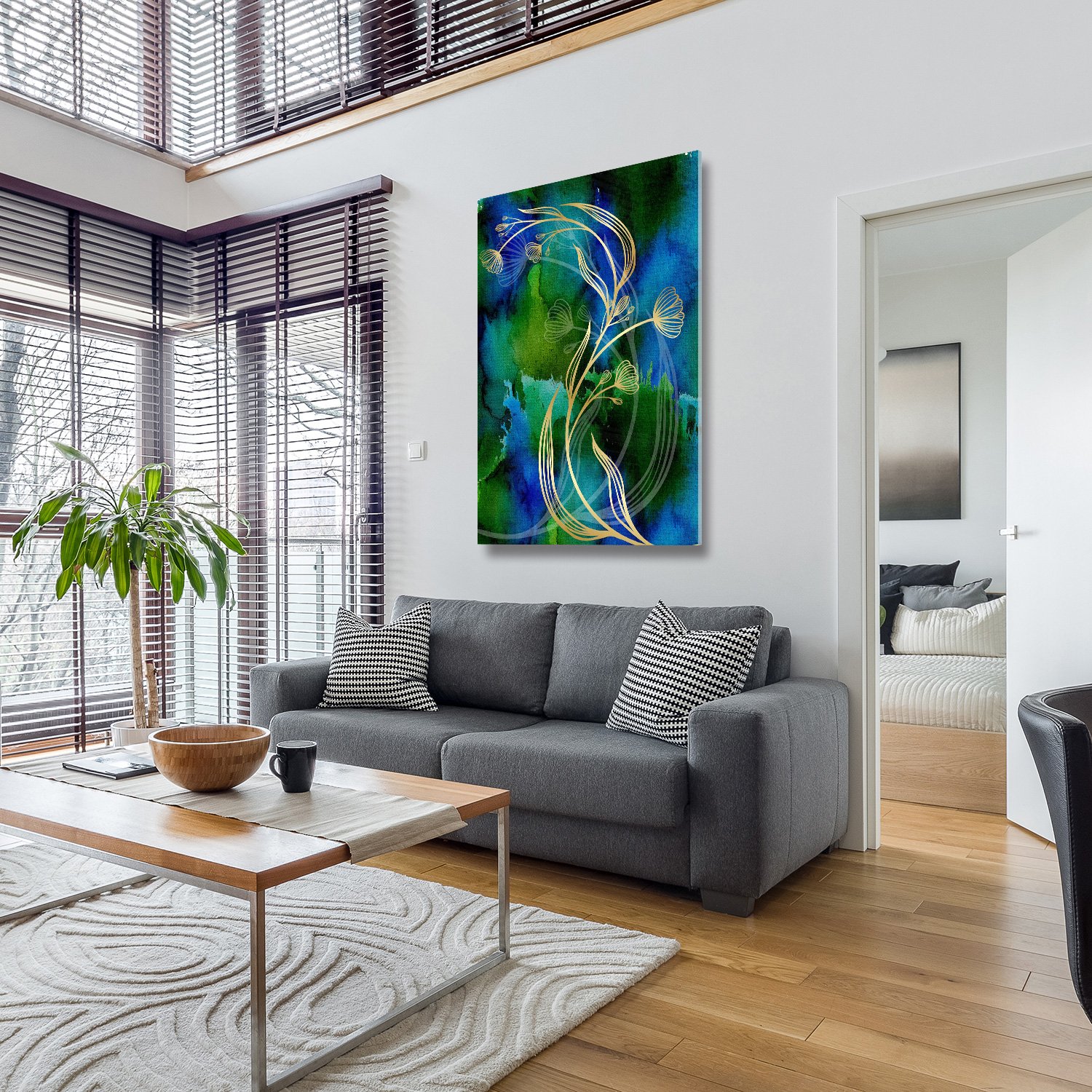 Golden Plant Abstract - Afbeelding 10