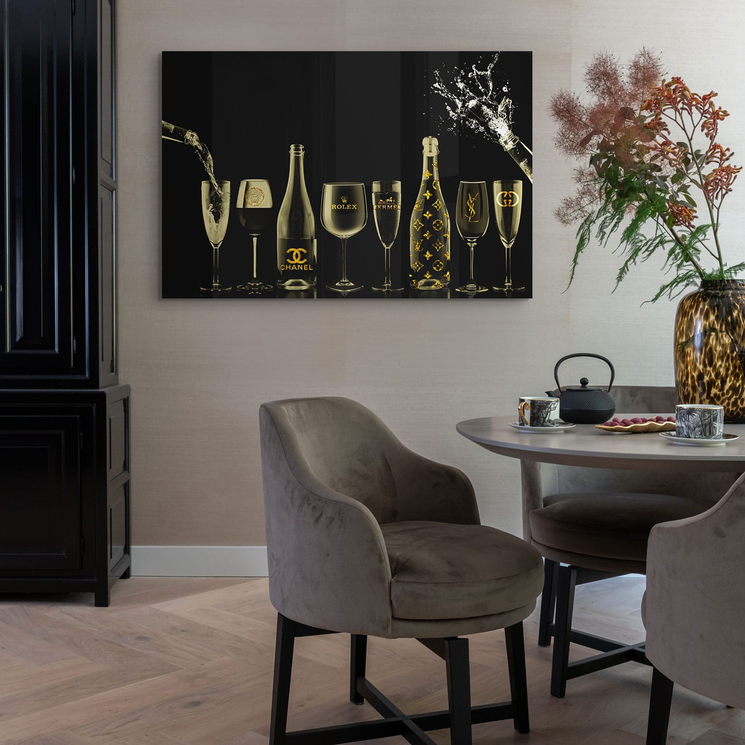 Golden champagne bottles - Afbeelding 2