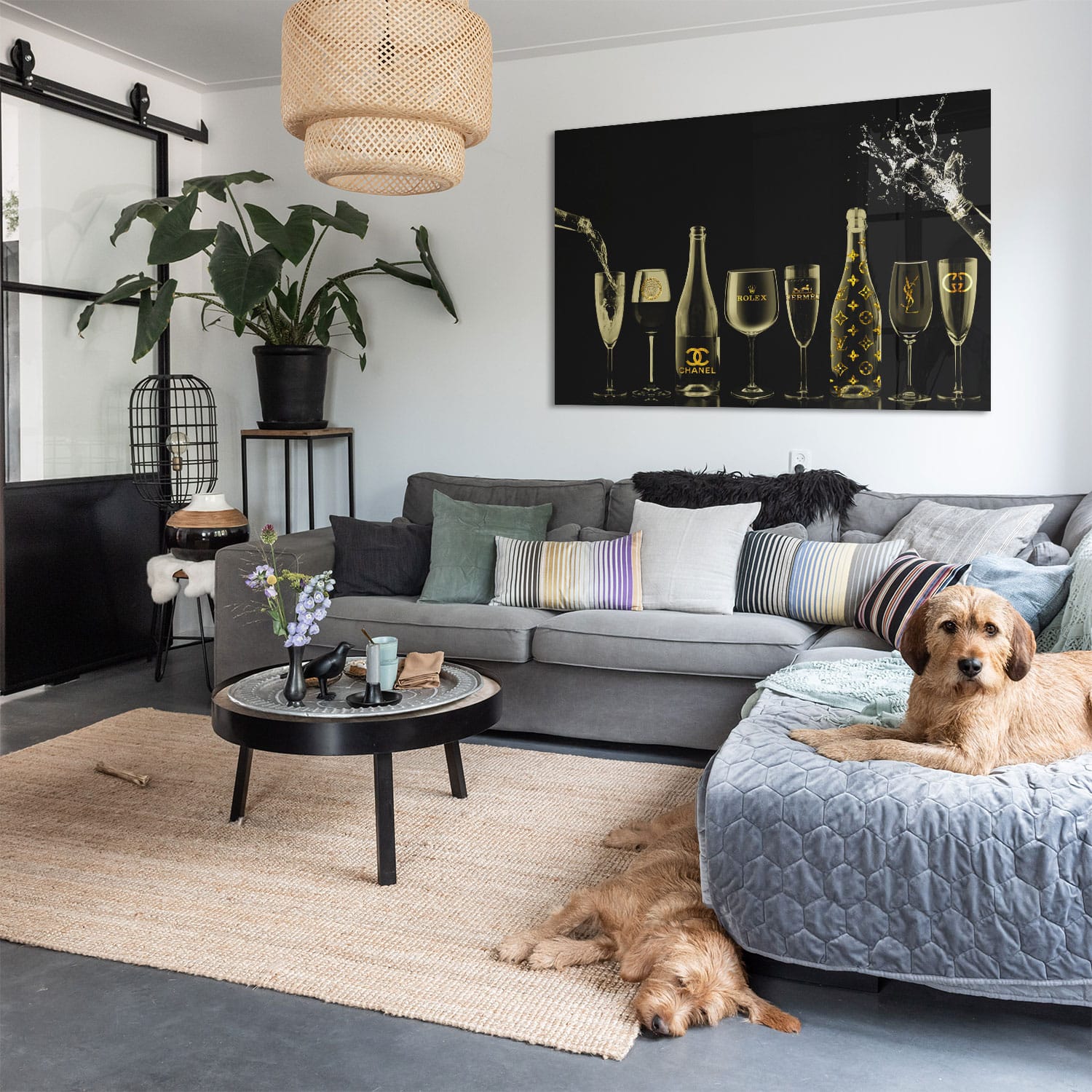 Golden champagne bottles - Afbeelding 3