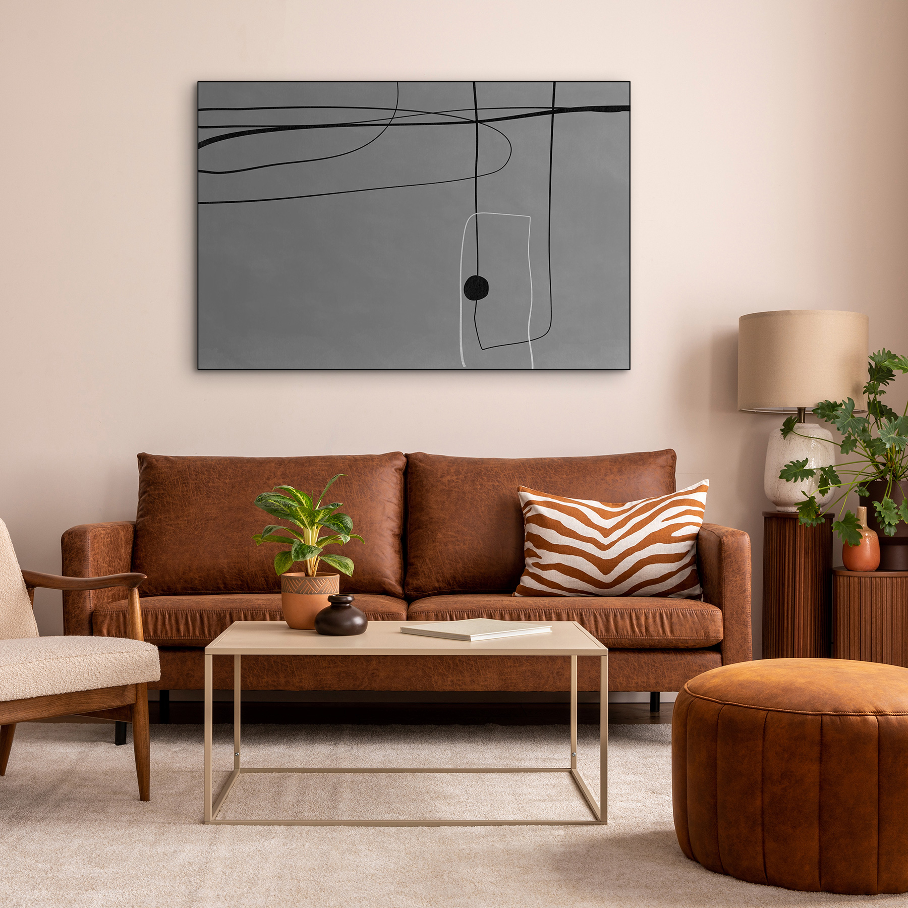 Grey Black Line Art - Afbeelding 5