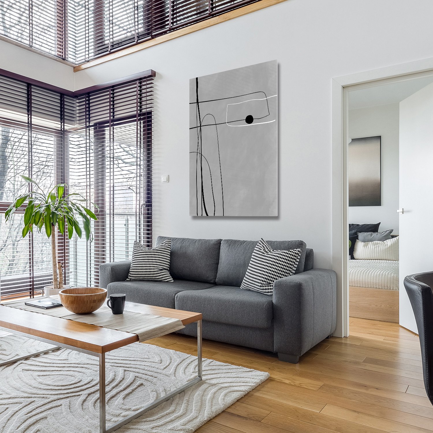 Grey Black Line Art - Afbeelding 5