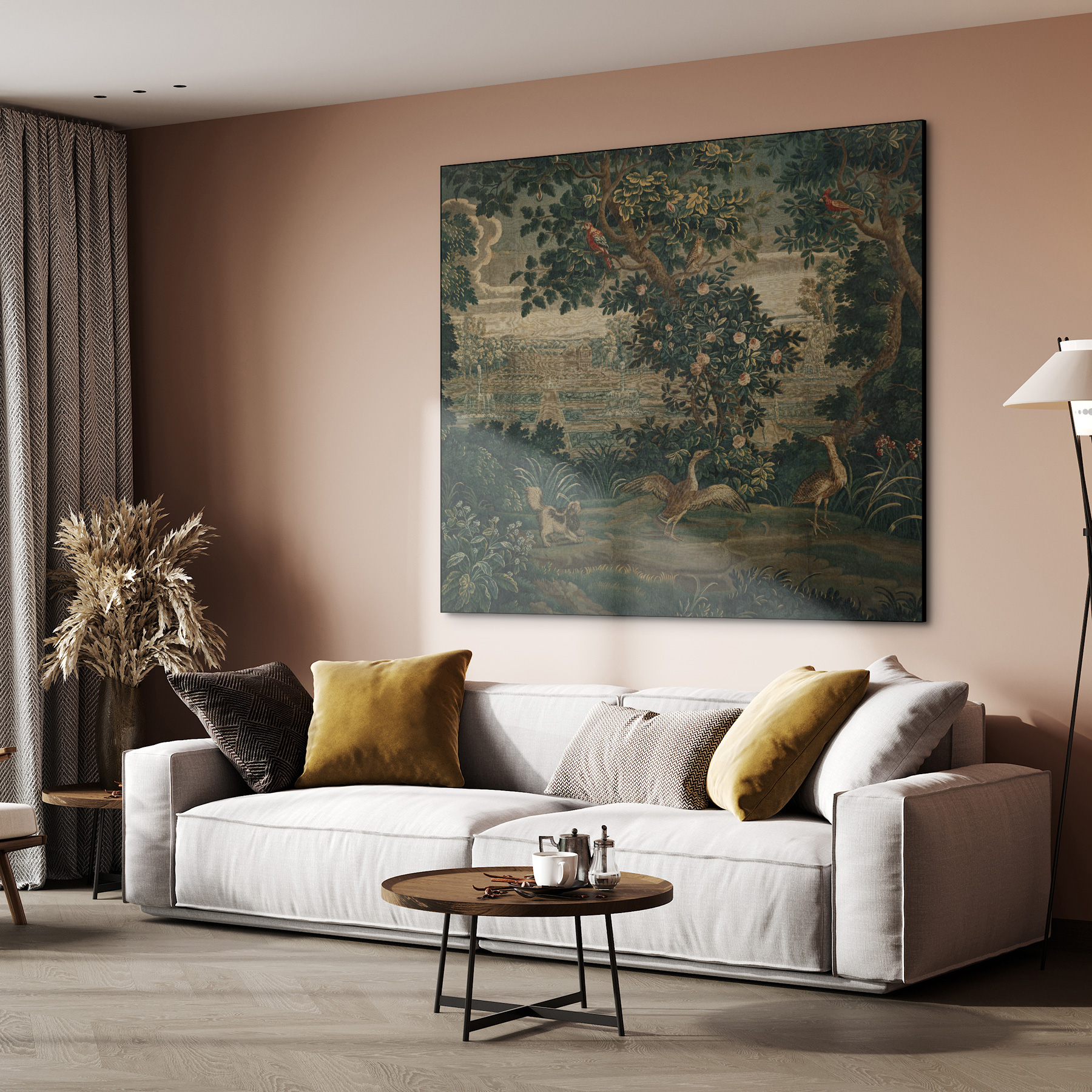 Groen met kasteel en tuin - Katharine Ghuys - Afbeelding 3