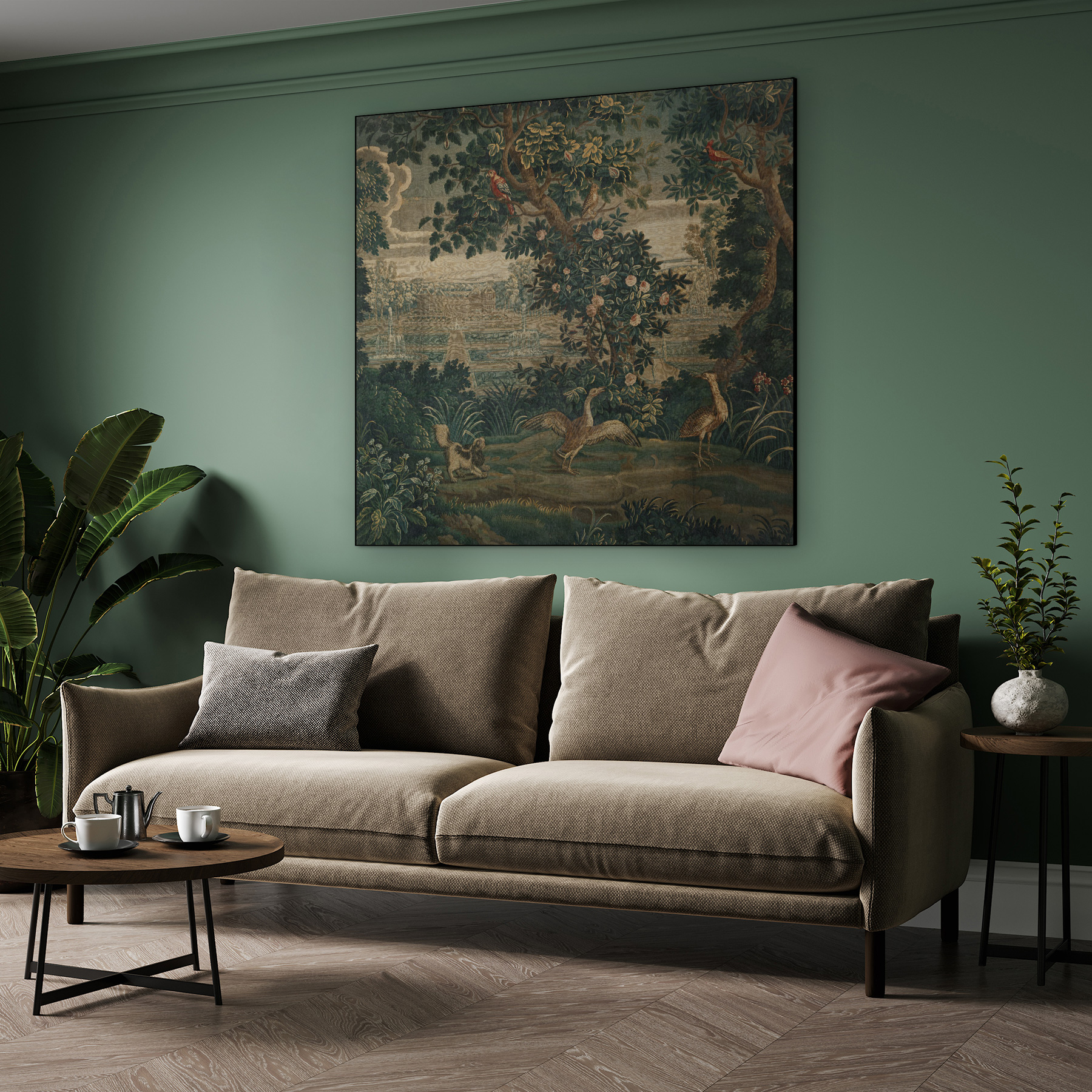 Groen met kasteel en tuin - Katharine Ghuys - Afbeelding 5