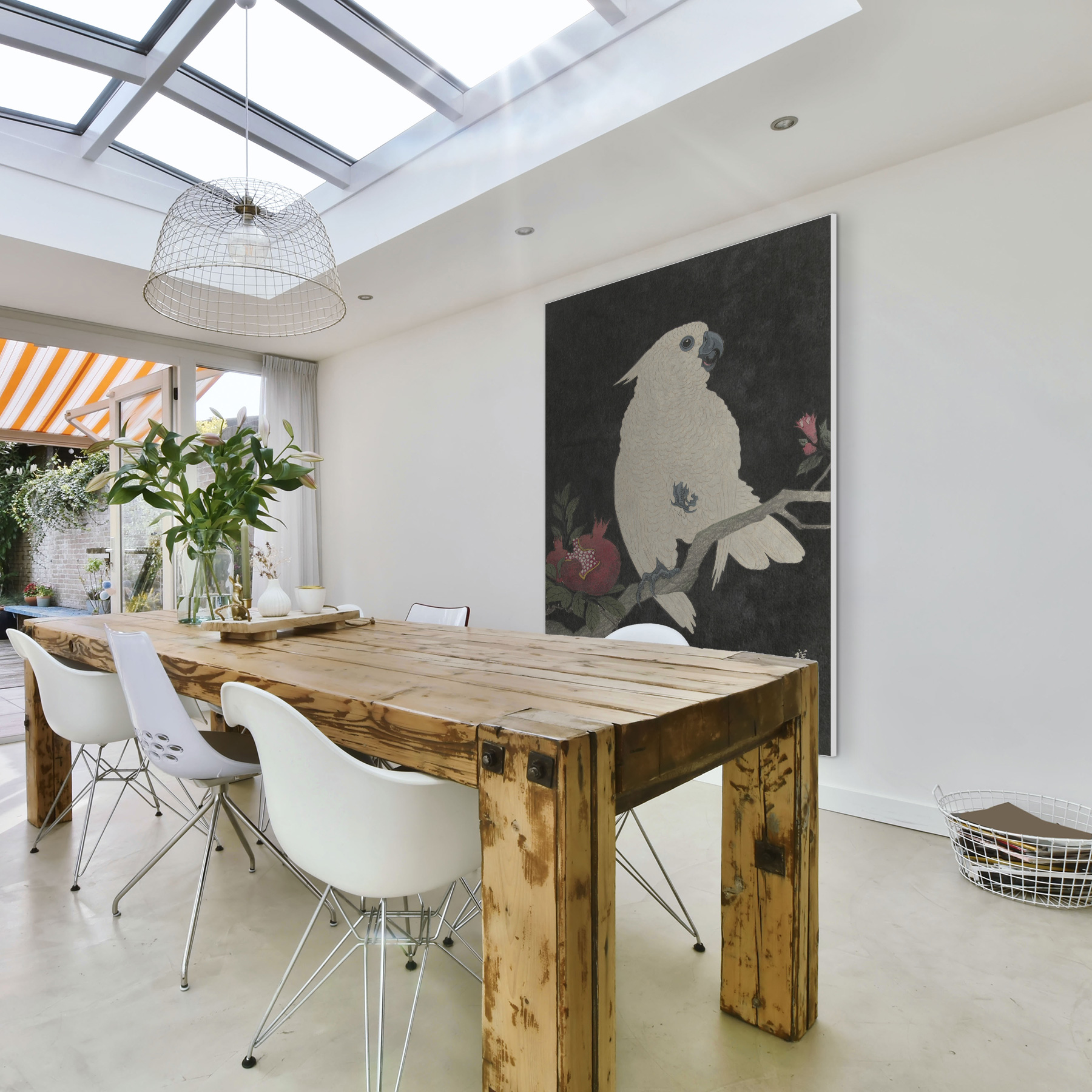 Kaketoe en granaatappel - Ohara Koson - Rijksmuseum - Afbeelding 2