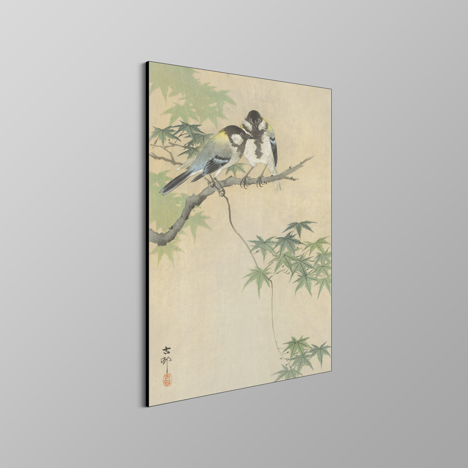 Koolmezen op esdoorntak Koson - Ohara Koson - Rijksmuseum - Afbeelding 4