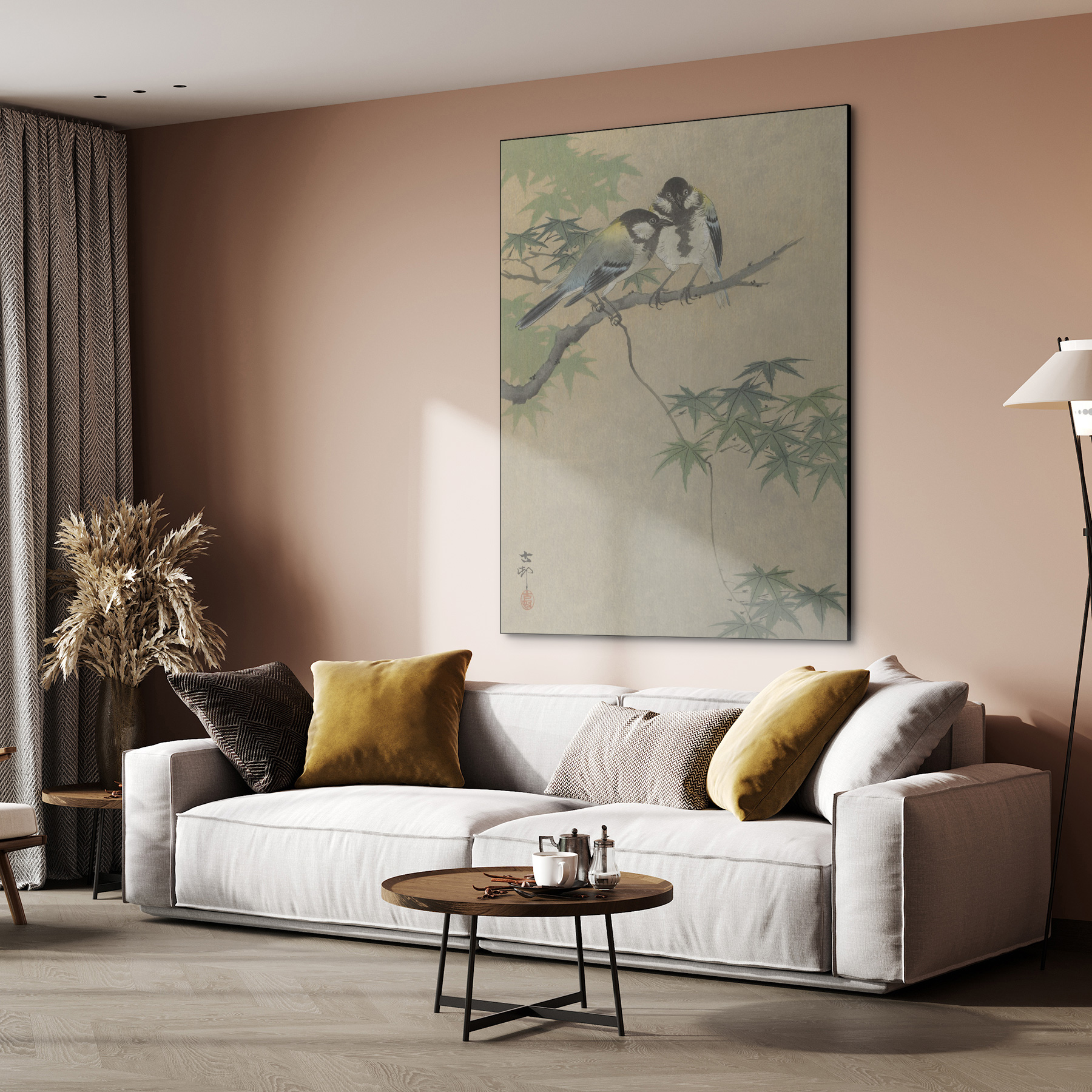 Koolmezen op esdoorntak Koson - Ohara Koson - Rijksmuseum - Afbeelding 3