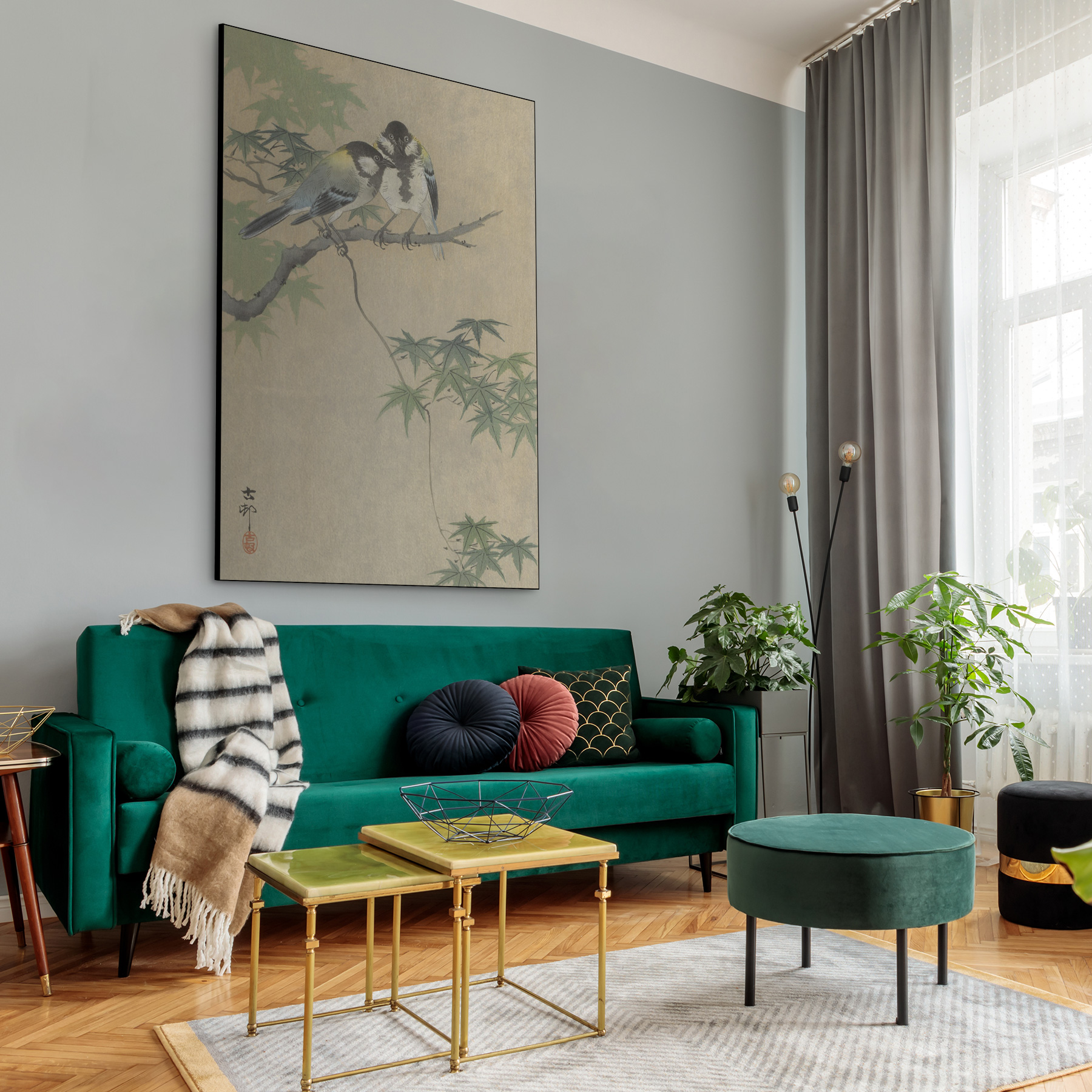 Koolmezen op esdoorntak Koson - Ohara Koson - Rijksmuseum - Afbeelding 5