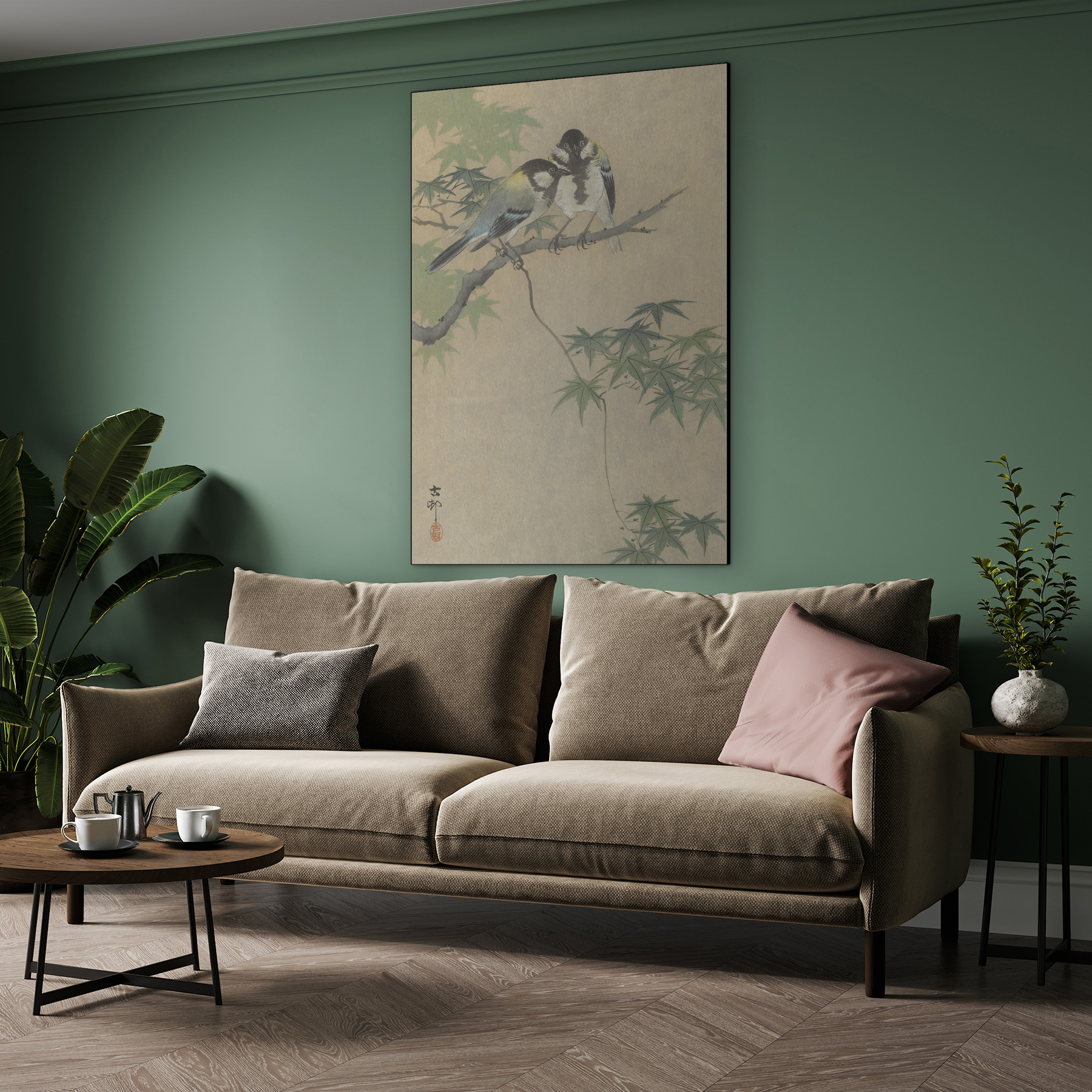 Koolmezen op esdoorntak Koson - Ohara Koson - Rijksmuseum - Afbeelding 6