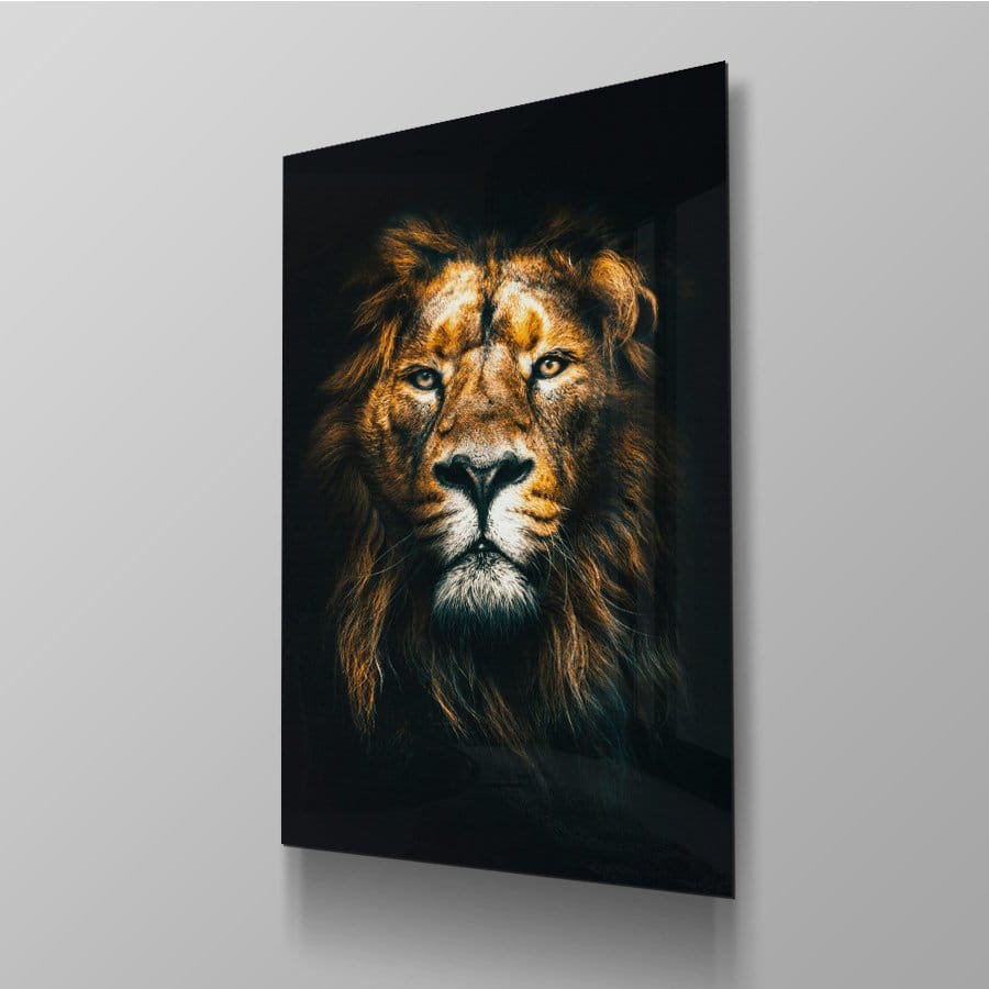 Lion head on black - Afbeelding 4