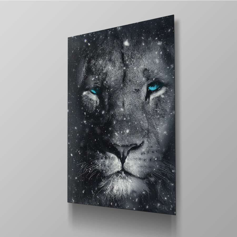 Lion Snow Blue Eyes - Afbeelding 4
