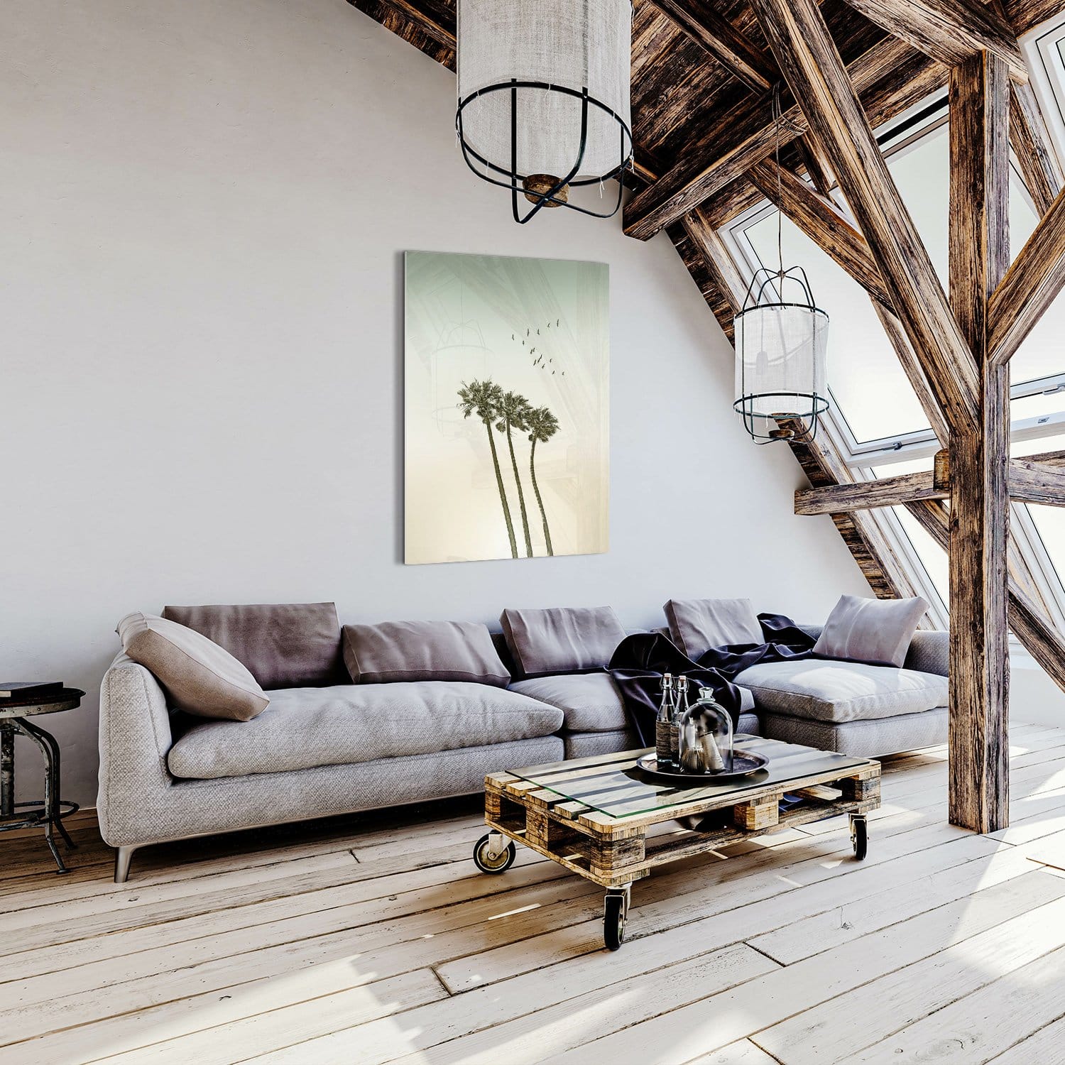 Minimalist Palm Trees & Sunset - Afbeelding 5