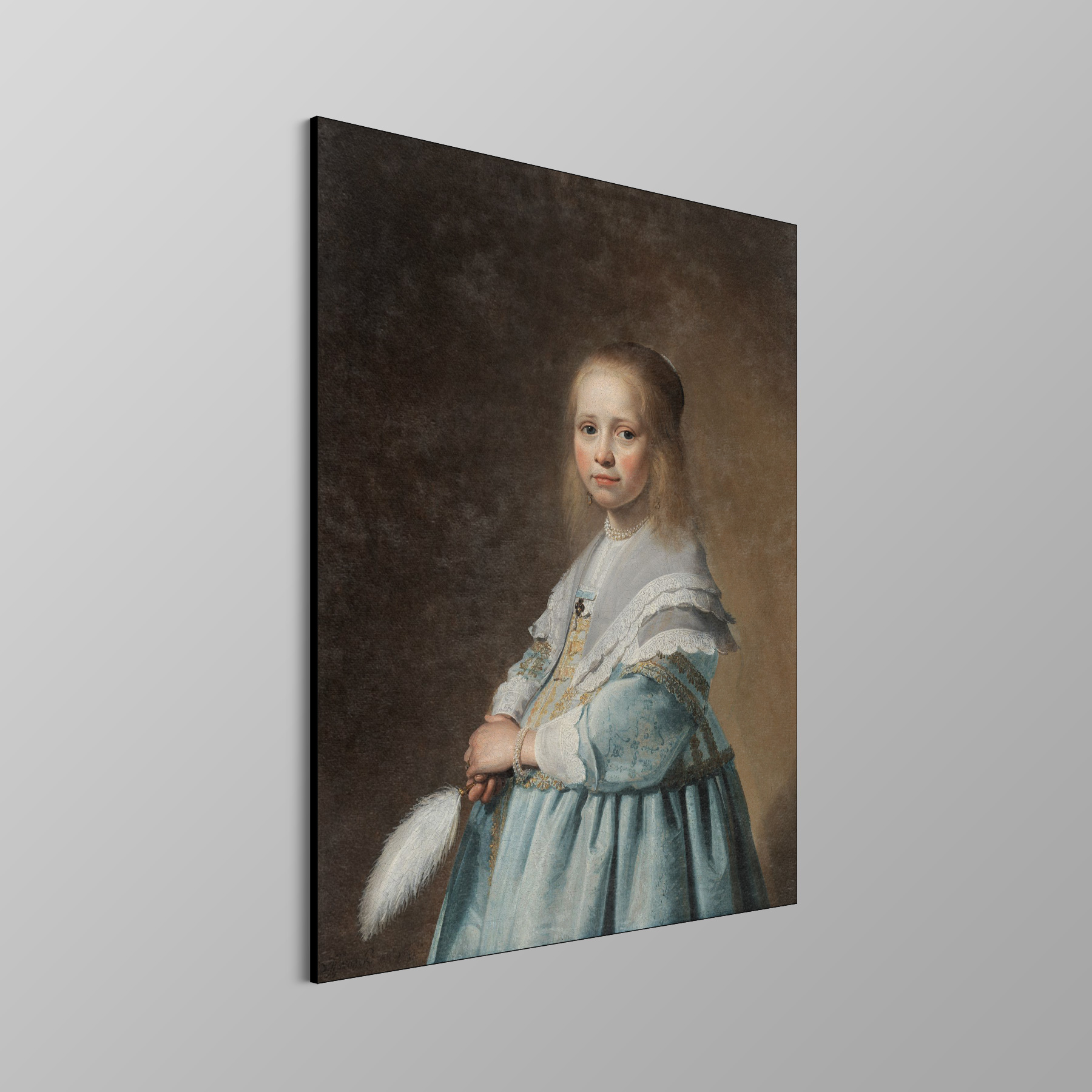 Portret van een meisje in het blauw, Johannes Cornelisz. Verspronck - Rijksmuseum - Afbeelding 4