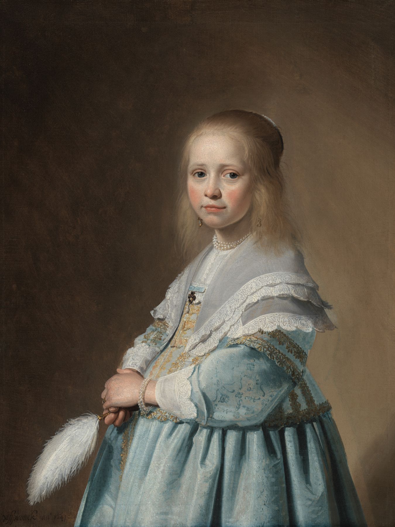 Portret van een meisje in het blauw, Johannes Cornelisz. Verspronck - Rijksmuseum