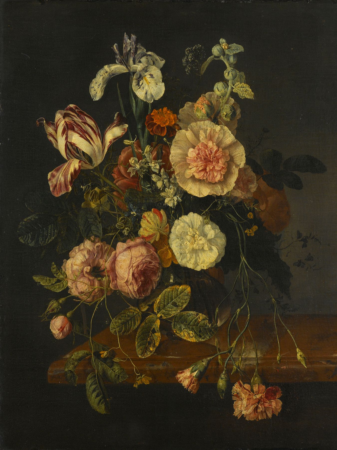 Stilleven met bloemen, Jacob van Walscapelle - Rijksmuseum