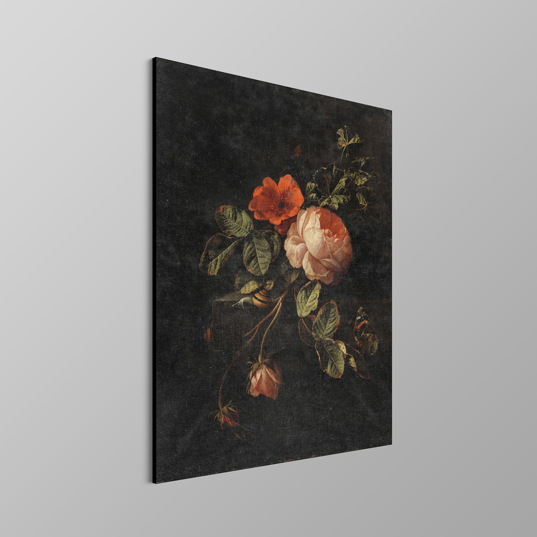 Stilleven met rozen, Elias van den Broeck - Rijksmuseum - Afbeelding 4