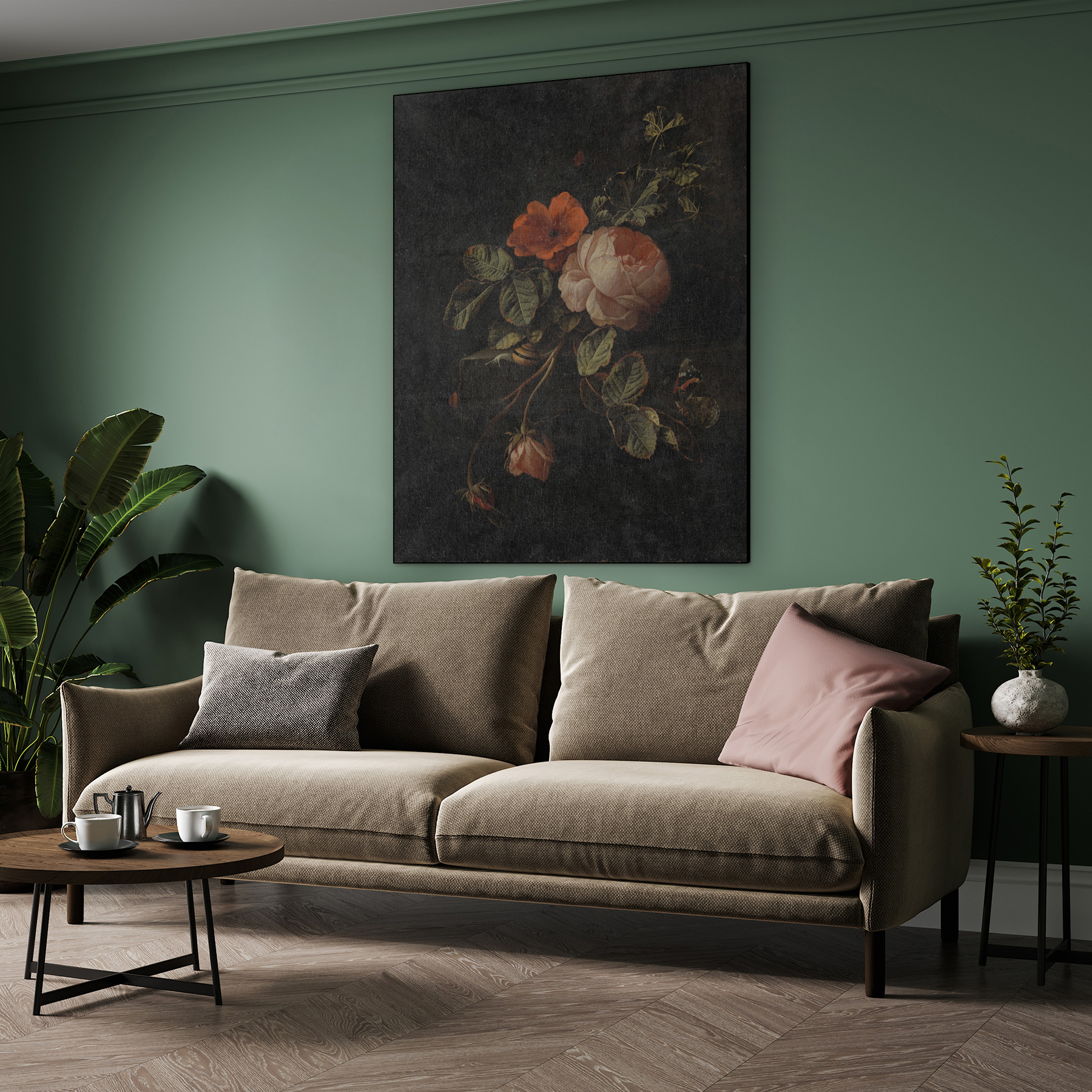 Stilleven met rozen, Elias van den Broeck - Rijksmuseum - Afbeelding 7