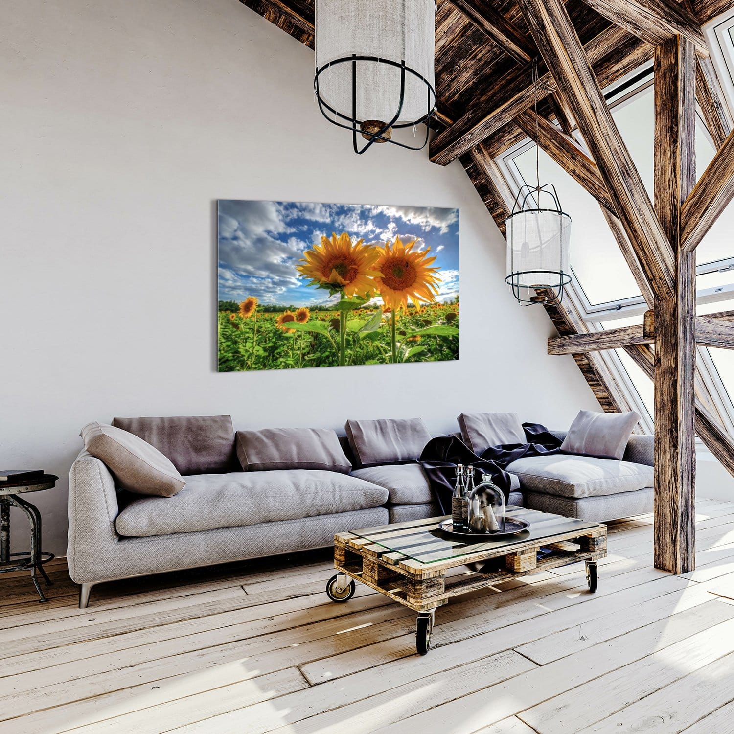 Sunflowers At Sunset - Afbeelding 5