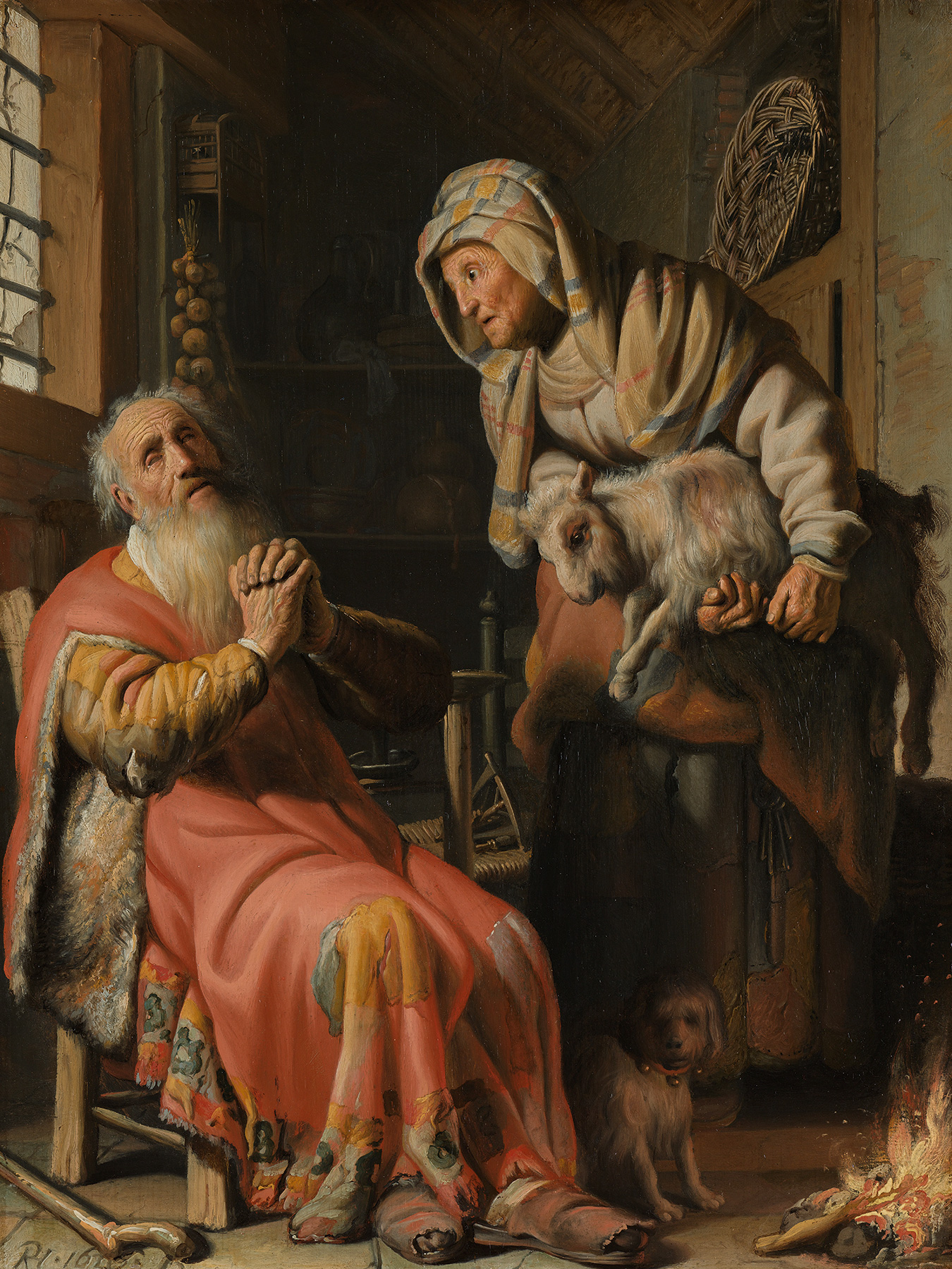 Tobit en Anna met het bokje, Rembrandt van Rijn - Rijksmuseum