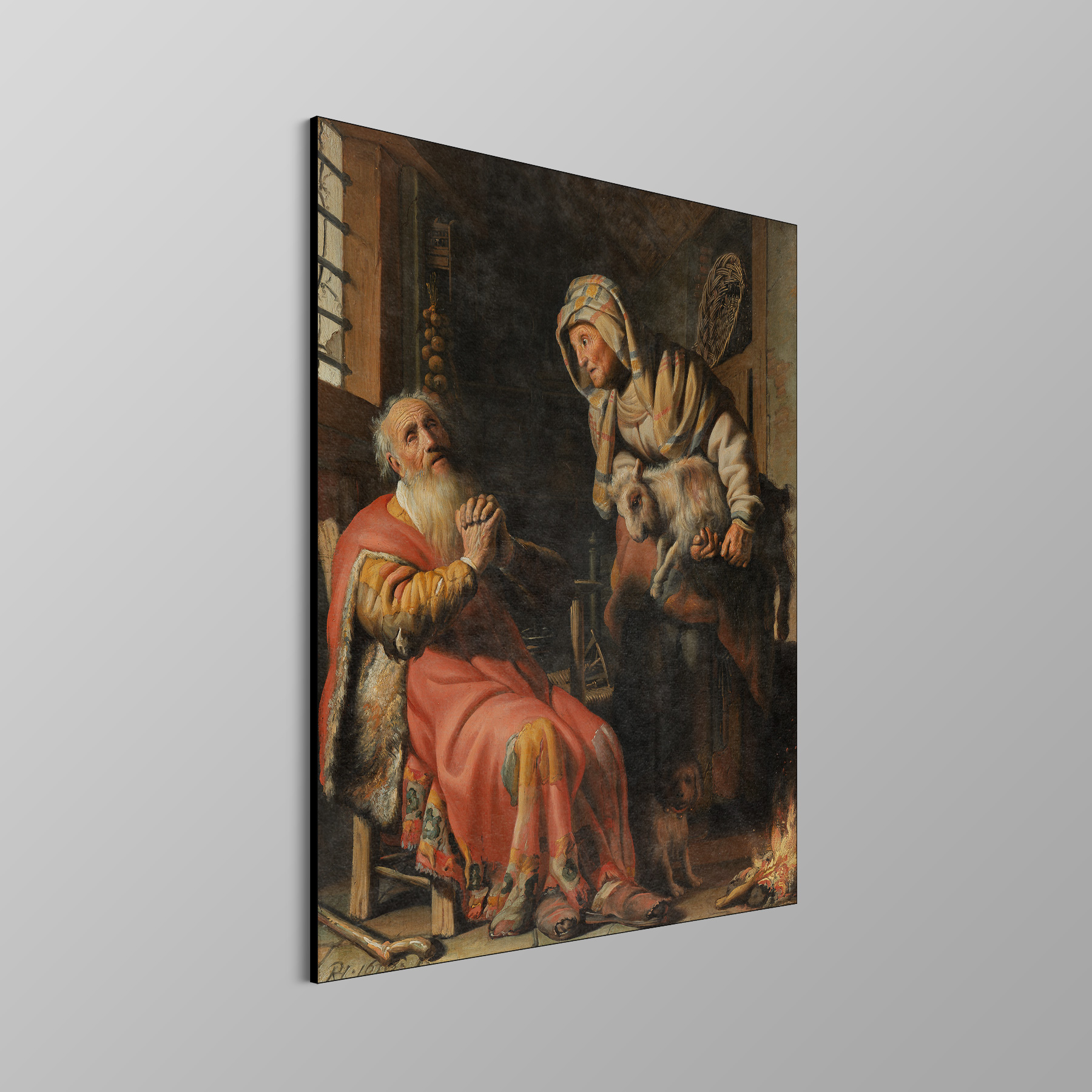 Tobit en Anna met het bokje, Rembrandt van Rijn - Rijksmuseum - Afbeelding 4