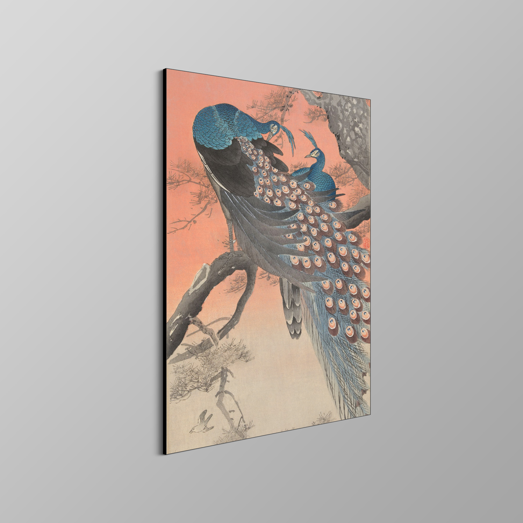 Twee pauwen op boomtak - Ohara Koson - Rijksmuseum - Afbeelding 4