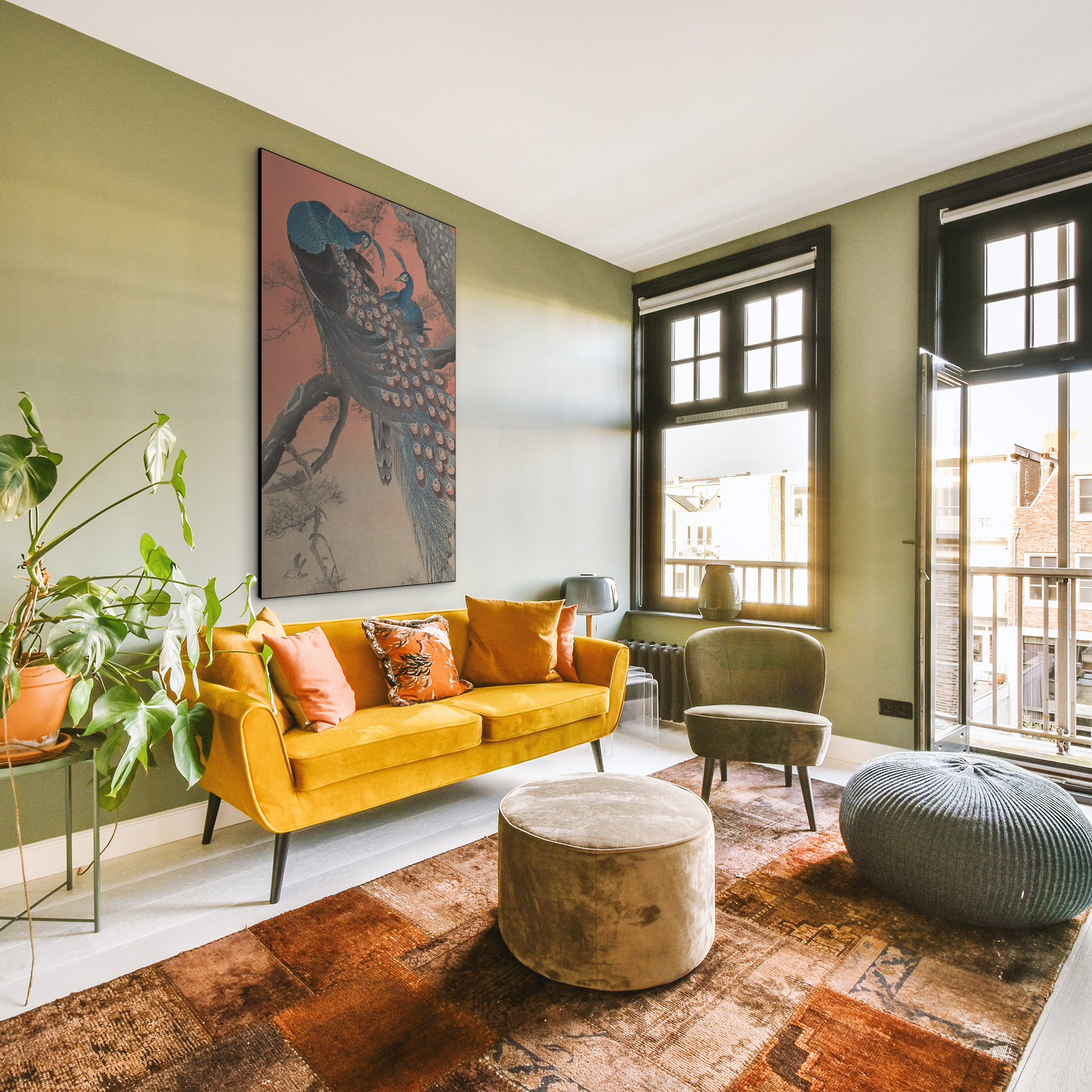 Twee pauwen op boomtak - Ohara Koson - Rijksmuseum - Afbeelding 8