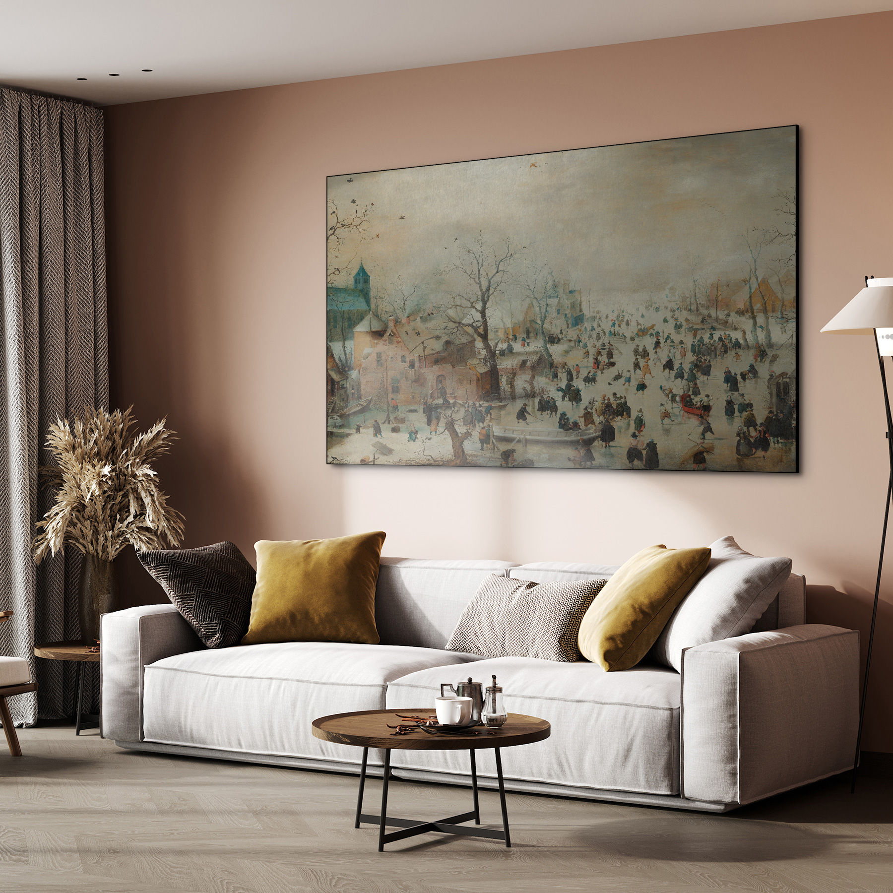 Winterlandschap met schaatsers, Hendrick Avercamp - Rijksmuseum - Afbeelding 2