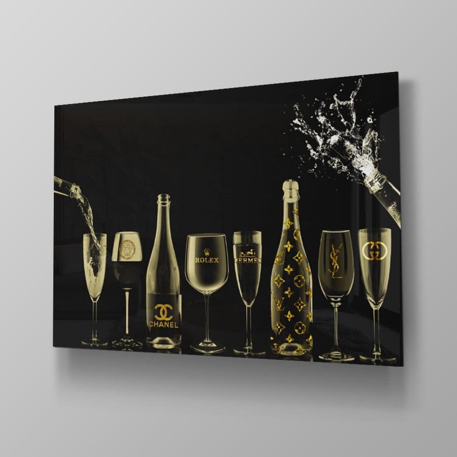 Golden champagne bottles - Afbeelding 4
