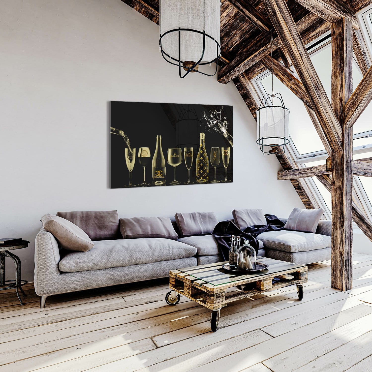 Golden champagne bottles - Afbeelding 19