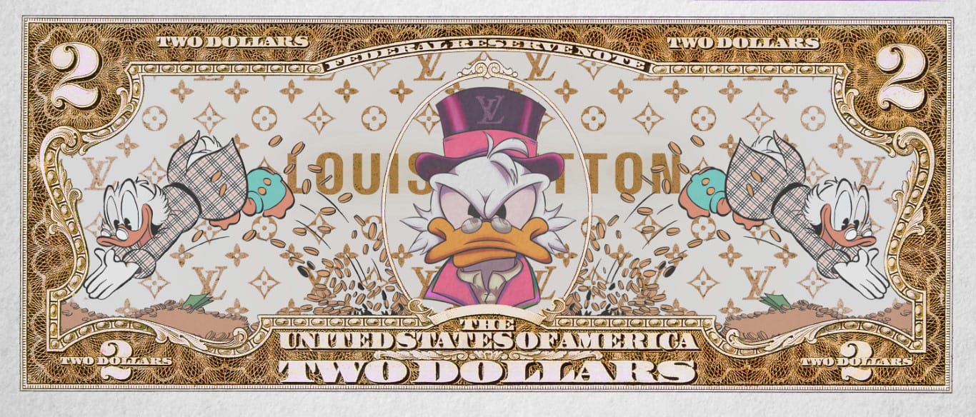 2 Dollar Dagobert Goud