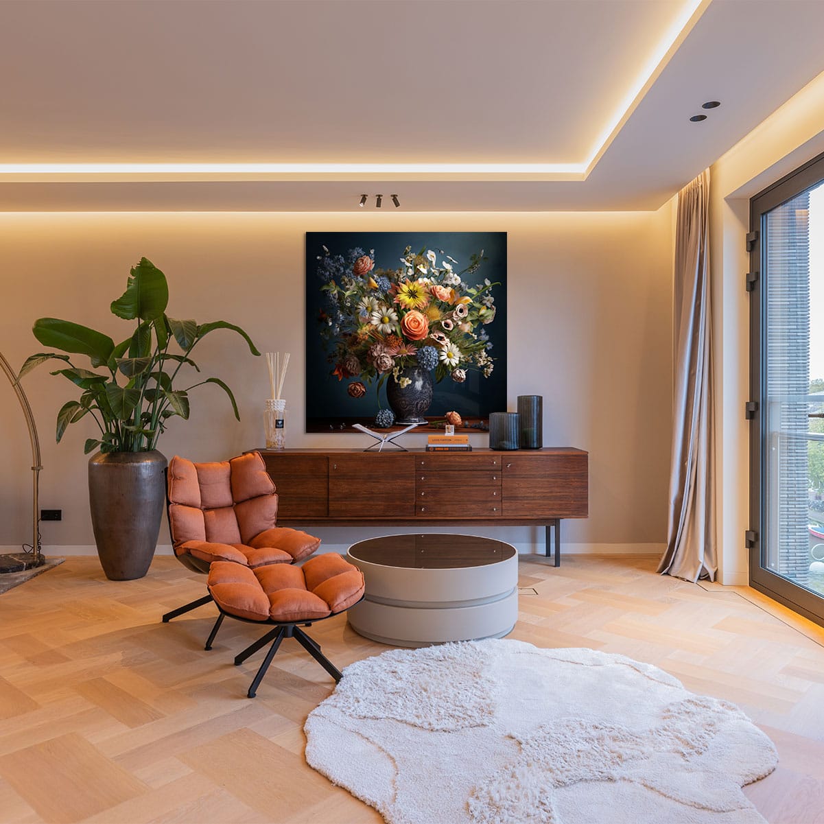 Bloemen in een vaas - Afbeelding 3