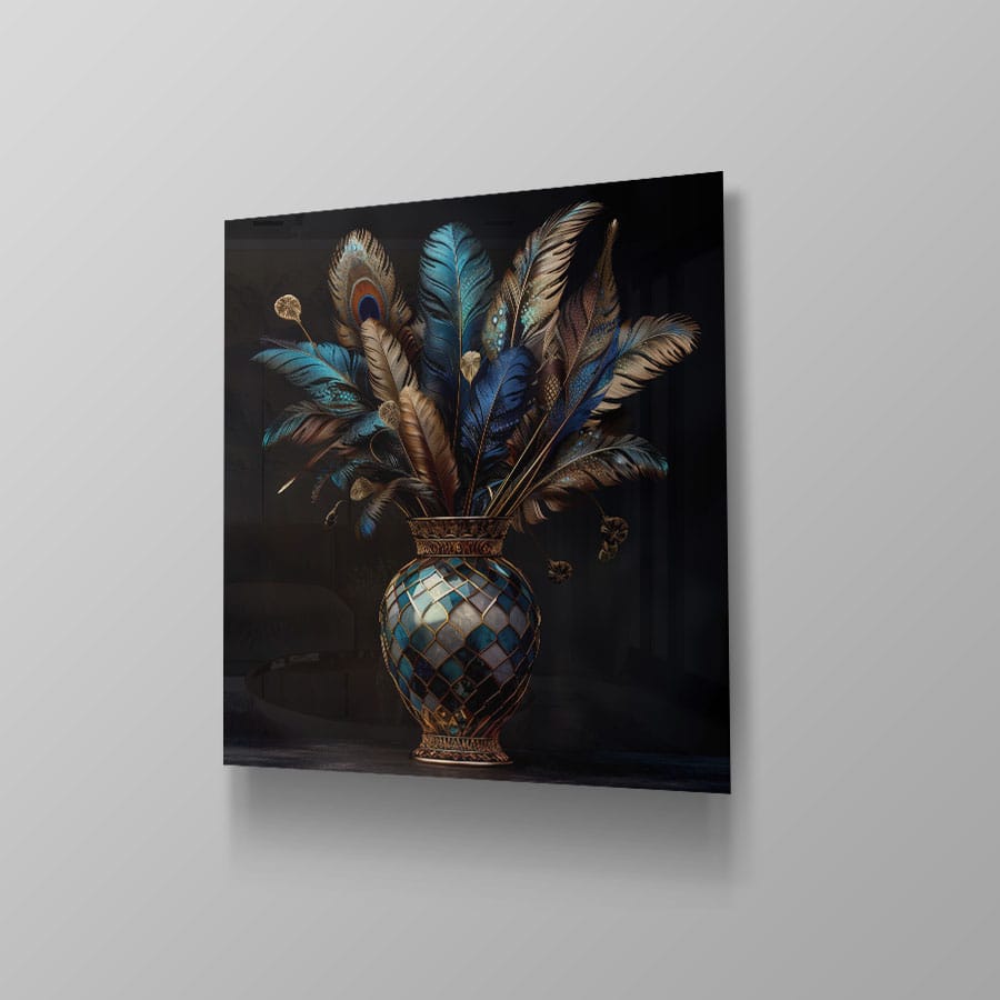 Vaas met veren #2 - Afbeelding 4