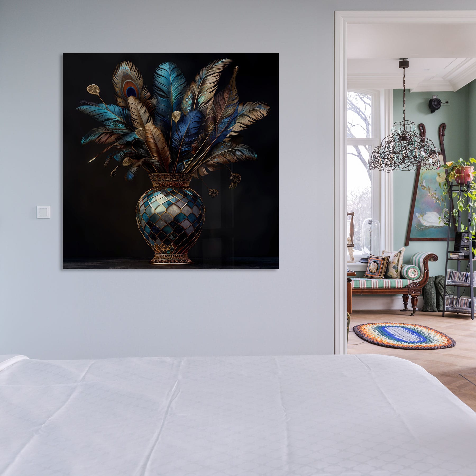 Vaas met veren #2 - Afbeelding 8