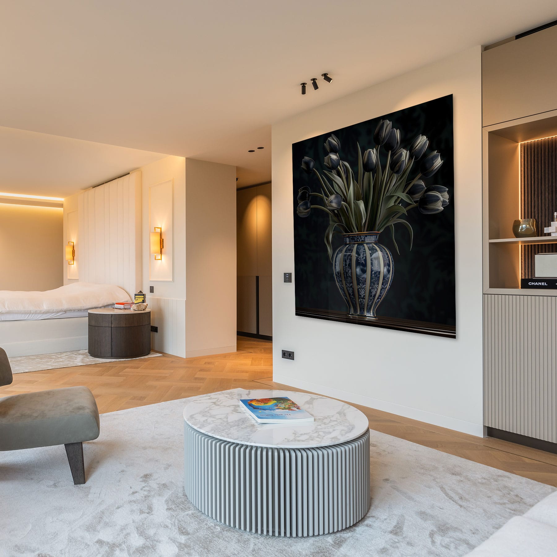 Zwarte tulpen op vaas - Afbeelding 5